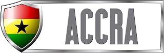 Makoroni Ghana Accra Country Flag, CAR Magnet-Magnetic Bumper Sticker 3x9 or 4x12 inc., DesA17