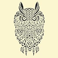 Vista 10 de Plantillas de animales para pintar sobre madera, tela, paredes, aerógrafo y más Plantilla Mylar reutilizable (búho)