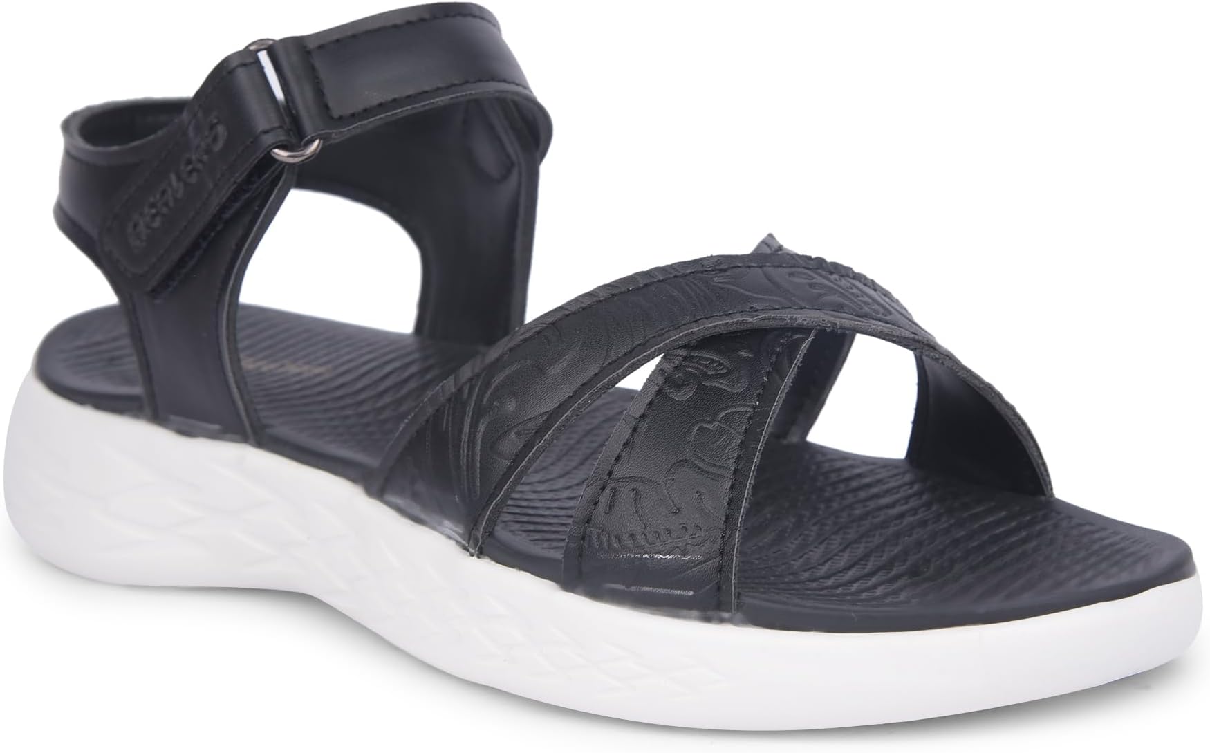 Liberty Healers FINCY-2E Casual Sandal For Women With PU Upper | Lightweight, Durable & Non-Slip | Stylish & All Purpose | Molded EVA Insole | Travel Friendly | Comfortable Footbed