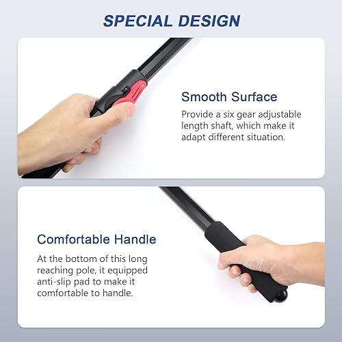 Miniatura 4 de HUAALIUCHE Recuperación de carga de camioneta de 5 pies,Recuperador de carga multiuso,Gancho telescópico para recuperador de carga,Herramienta de