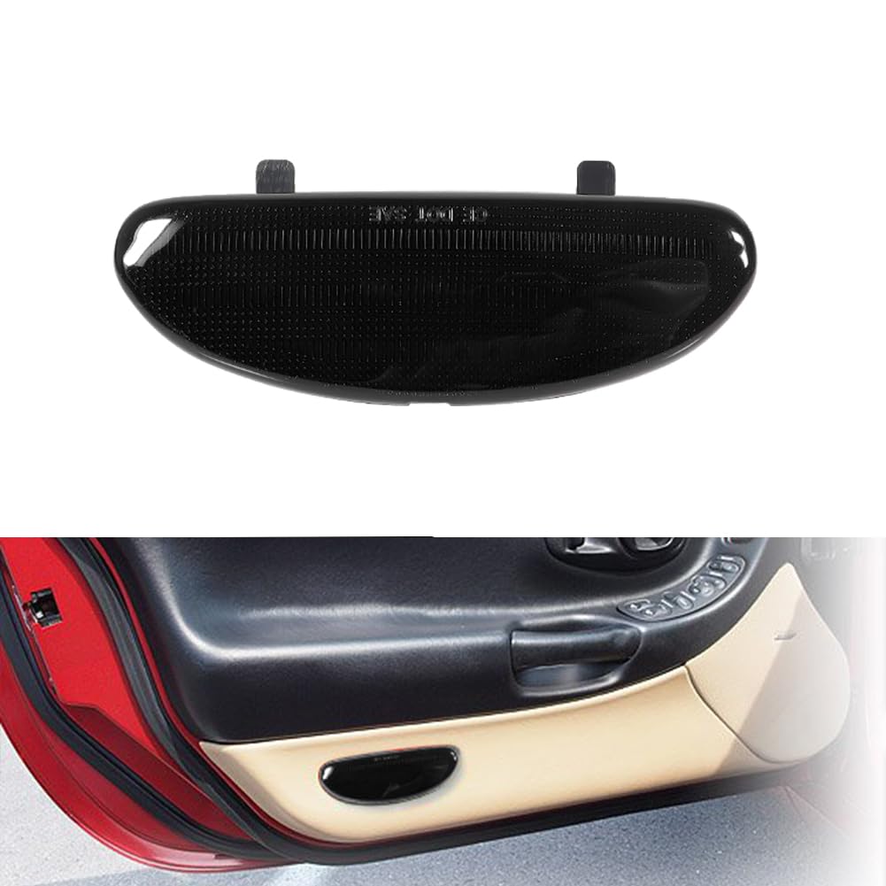Tonsya for 1997 1998 1999 2000 2001 2002 2003 2004 C5 Corvette Inner Door Panel Reflector Plate Light housing Smoked Cover Front Left or Right Side 10295148