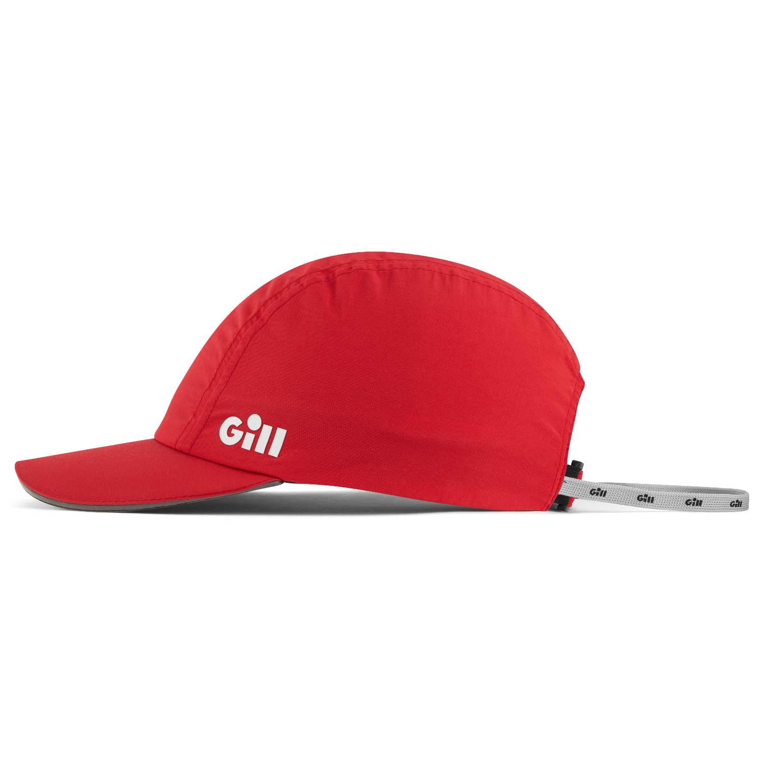 Gill Regatta Sailing Cap Hat - 50+ UV Protection, Moisture-Wicking, Quick Drying with Retainer Clip (Red, One Size)