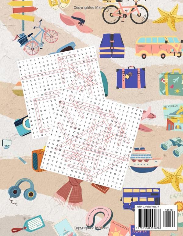 World Travel Word Search 500 Words Large Print Puzzle Book for Adults & Seniors: Best Gift for Frequent Flyers image 3