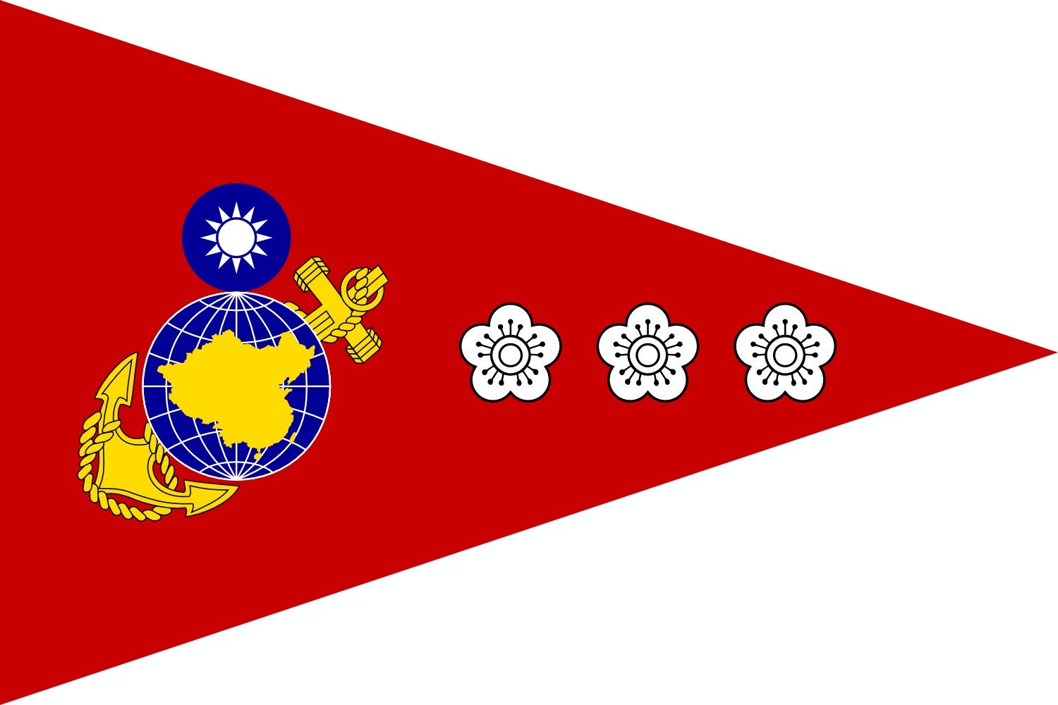 Drapeau Large ROCMC Colonel s Flag 1964 de haute qualité textile format paysage