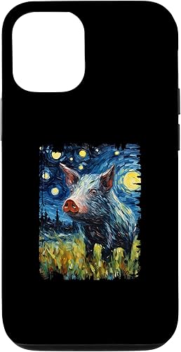 Miniatura 4 de iPhone 12 mini Warty Pig Starry Night Painting Mom Dad Case