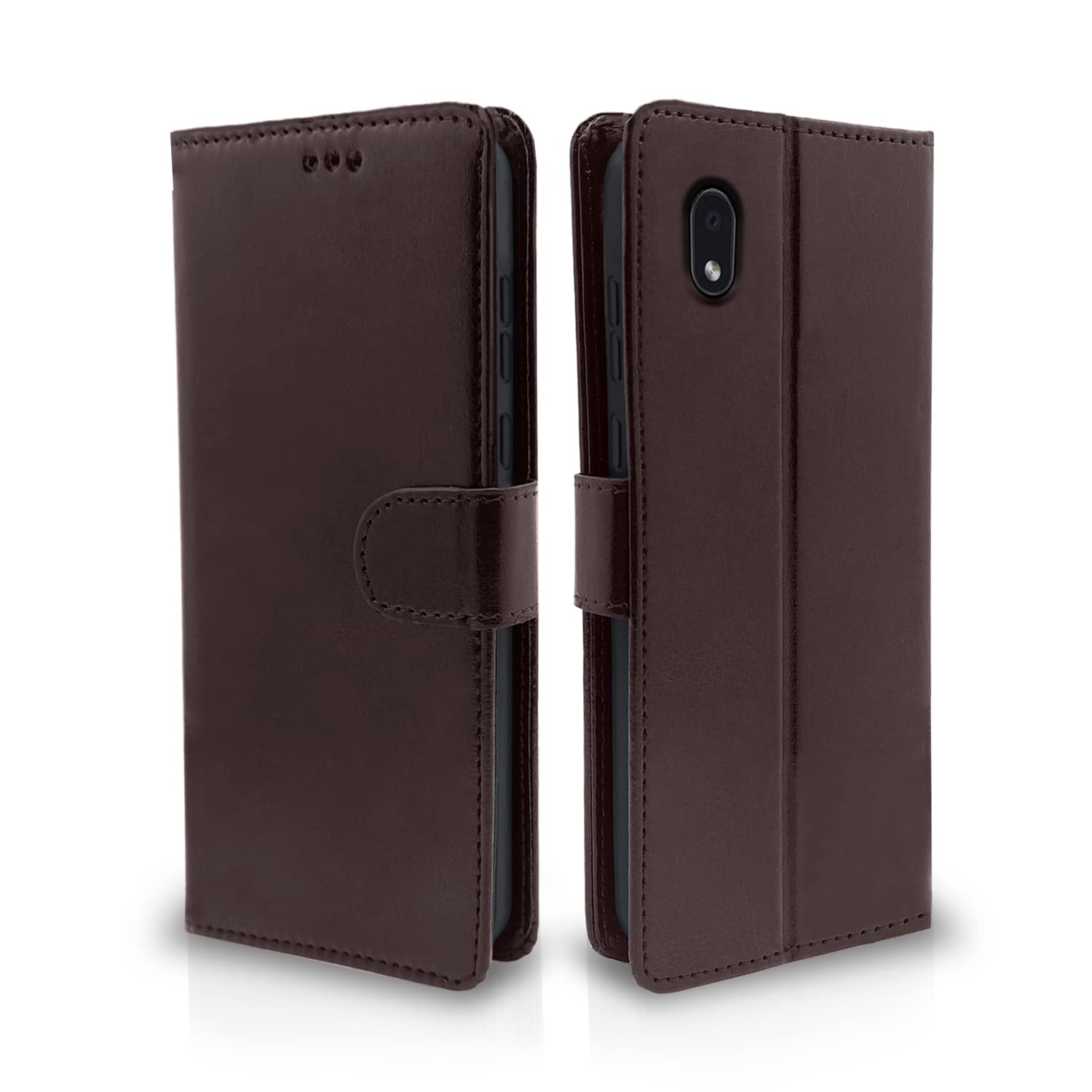 Pikkme Samsung Galaxy M01 Core Flip Case Leather Finish | Inside TPU with Card Pockets | Wallet Stand and Shock Proof | Magnetic Closing | Complete Protection Flip Cover (Coffee) (B0BJJB6L83) Amazon Price History, Amazon Price Tracker