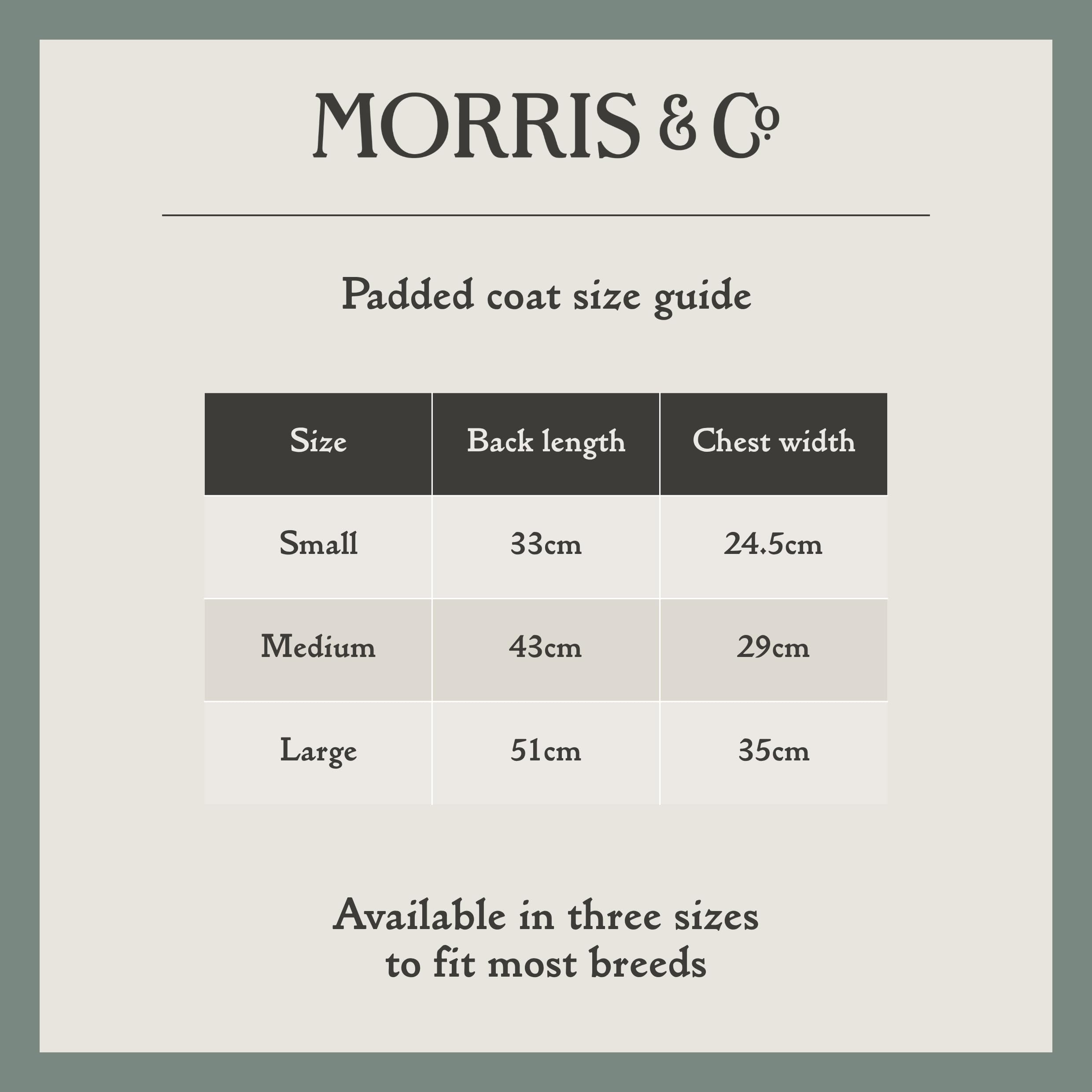 Rosewood x Morris & Co. Acanthus - Abrigo Acolchado para Perro, Talla L, Chaqueta de Invierno Acolchada cálida de Lujo para Perros, Ajuste Ajustable, Estampado Elegante, Abrigo cómodo para Perros