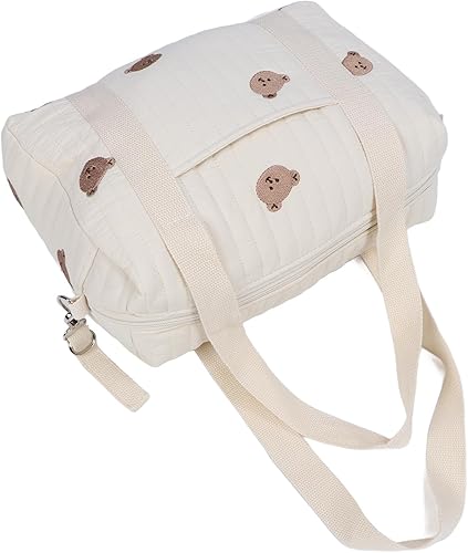 Miniatura 7 de Bolsa de pañales pequeña, 11.4 x 10.2 x 4.7 in, bolsas organizadoras para cochecito de bebé, bolsas organizadoras de pañales, reutilizables bordadas