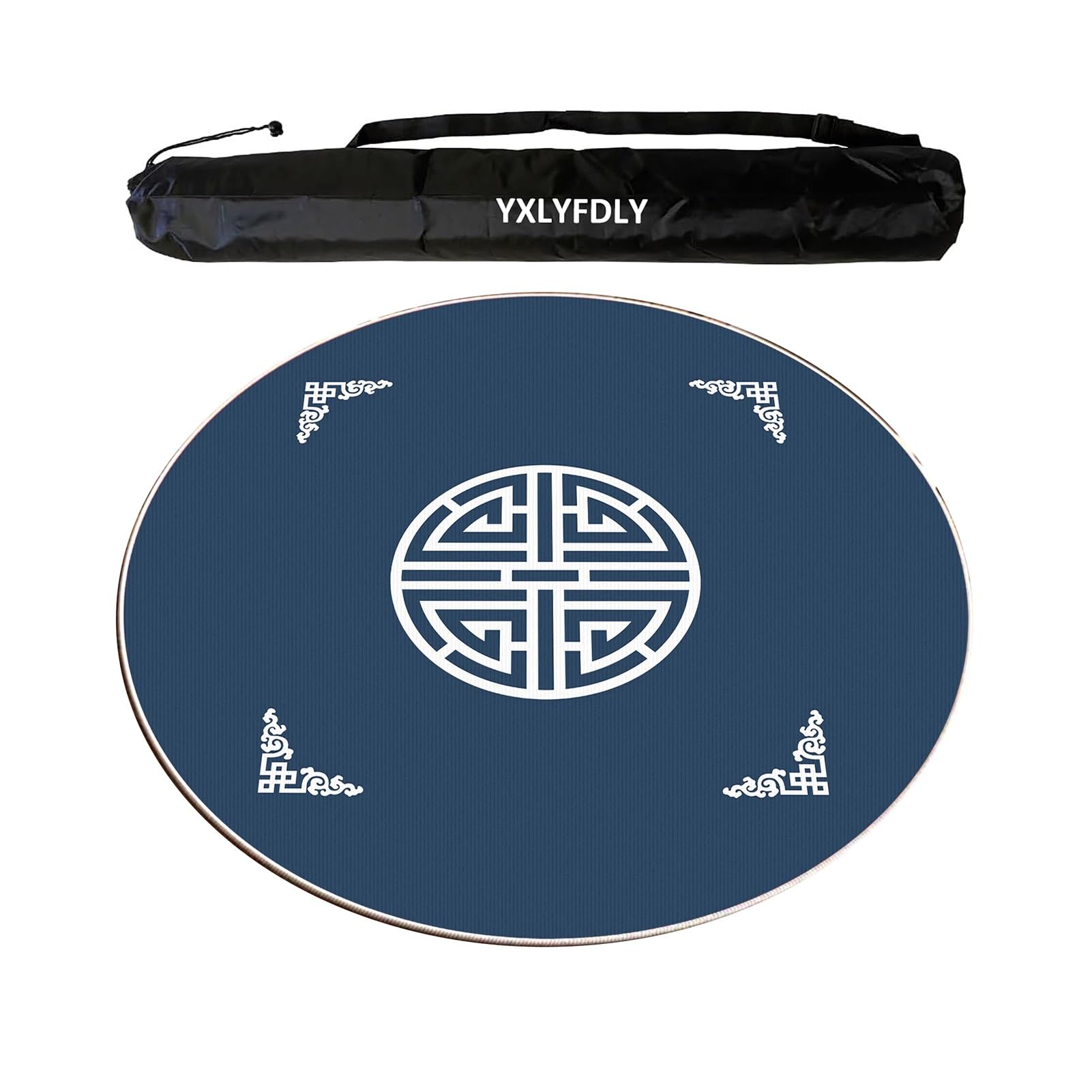 vrfvsdasAAS Thickened and Non-Slip with Carrying Bag, Large Play Mat for Mahjong, Poker, Card, Board, Tile Games(Navy Blue,140cm/55.11in)