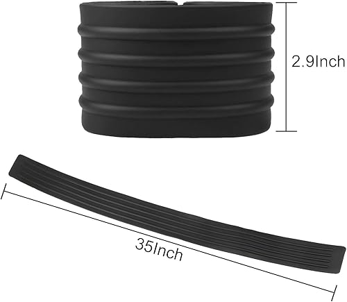 Miniatura 3 de Protector de parachoques trasero de automóvil, parche anticolisión de 35 pulgadas, goma negra, protectores universales de entrada de puerta de
