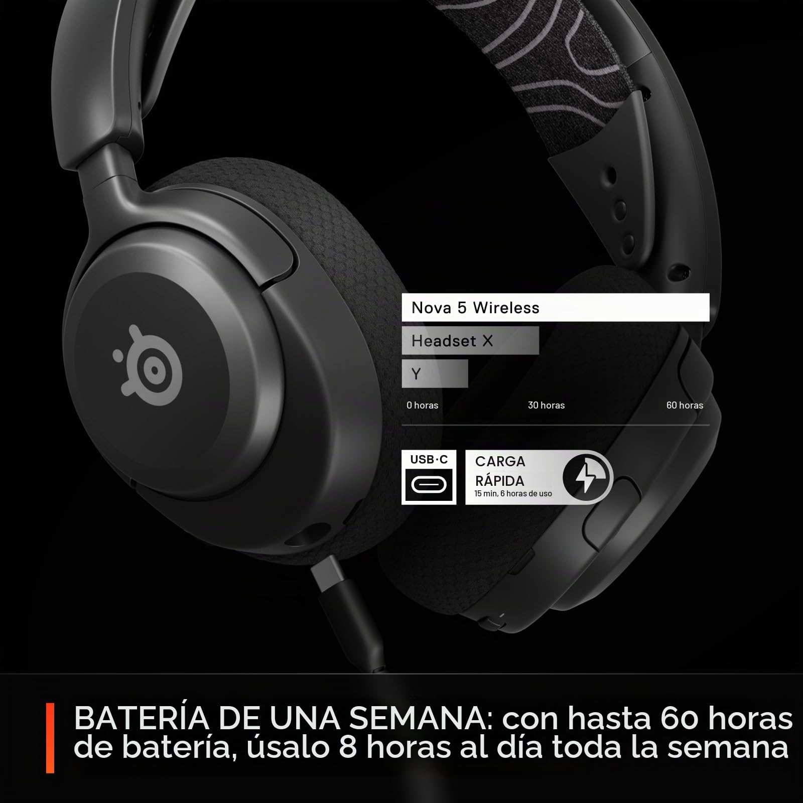 SteelSeries Auriculares con Micrófono Negro