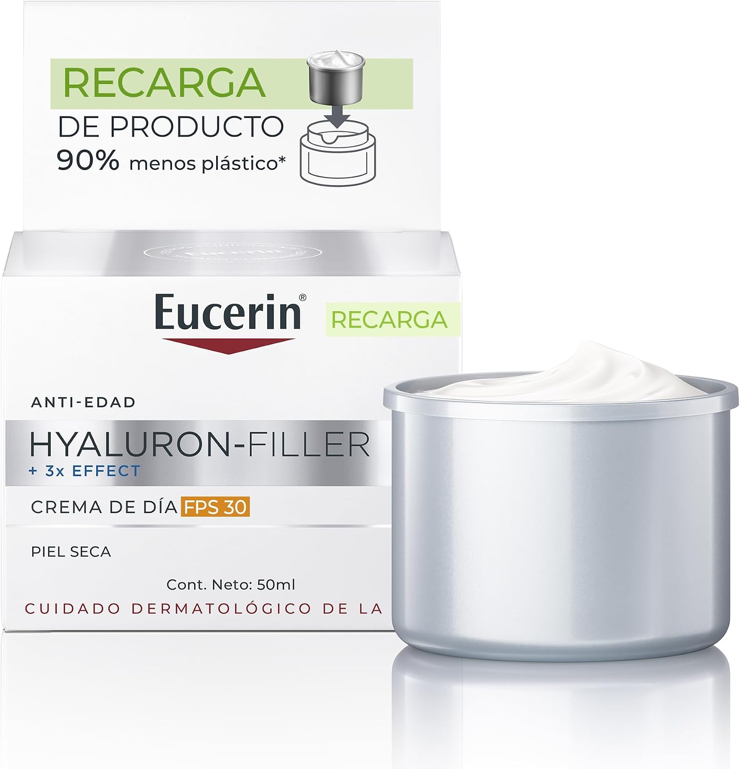Eucerin Hyaluron Filler, krem na dzień przeciwzmarszczkowy z SPF30, kwas hialuronowy, do skóry normalnej i mieszanej, 50ml