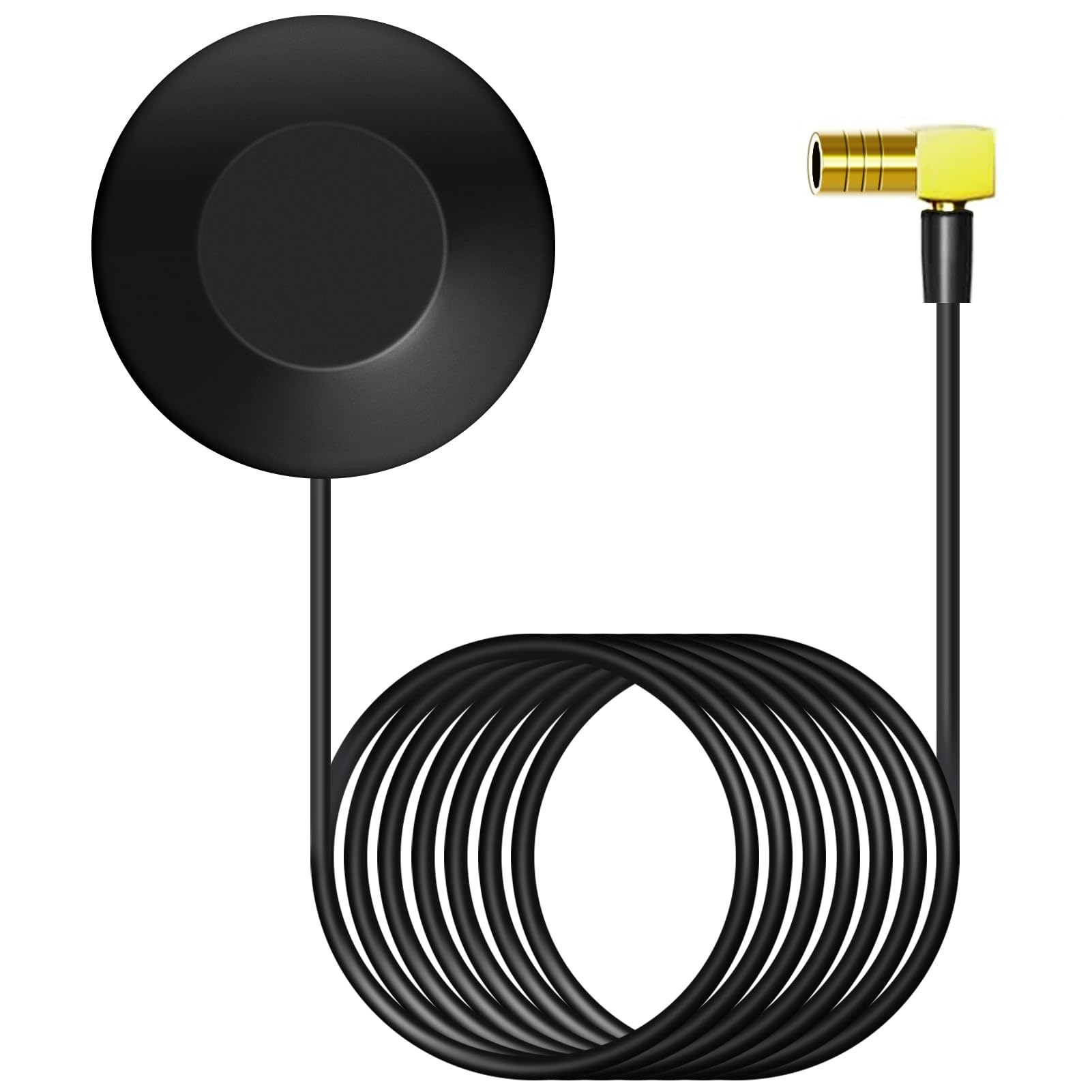 Sporgo Autoradio-antenne met SMB-aansluiting, DIN-stekker en 3m Verlengkabel - Digitale DAB/FM-schijflijm voor Pioneer Kenwood JVC Alpine Radio's