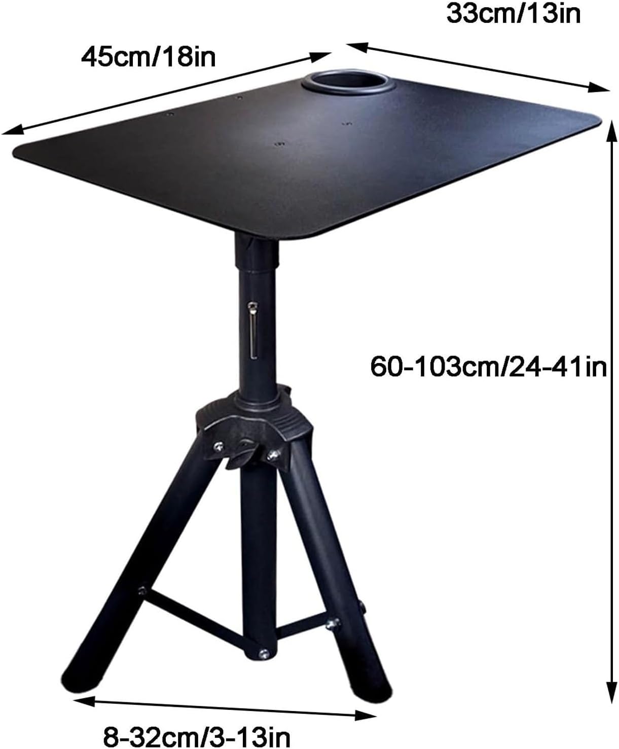 Rv Folding Table, Tripod Structure Foldable RV Table, Camp Tables Portable Foldable, with Cup Holder, Height Adjustable RV Dinette Tables, for Outdoor Camping Picnic