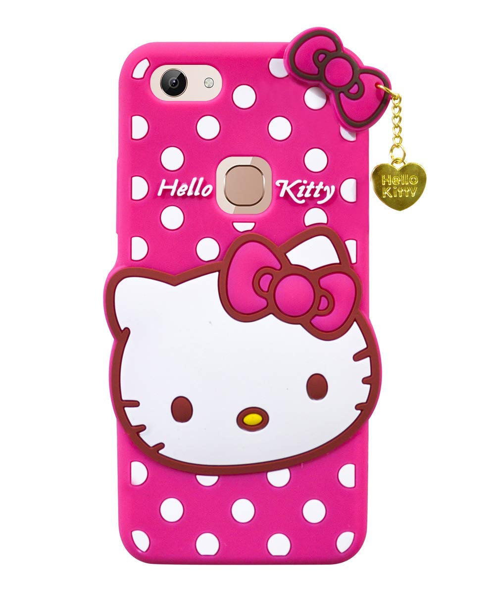 Yes2good Cute 3d Soft Silicone Printed Smiley Hello Kitty Pendant