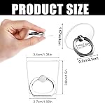 Support de sonnerie de téléphone transparent, 360° Porte-doigts mobile rotative, Poignée universelle pour smartphones, Sonnerie claire pour boîtier de téléphone, Compatible avec la plupart des appareils (4PCS)