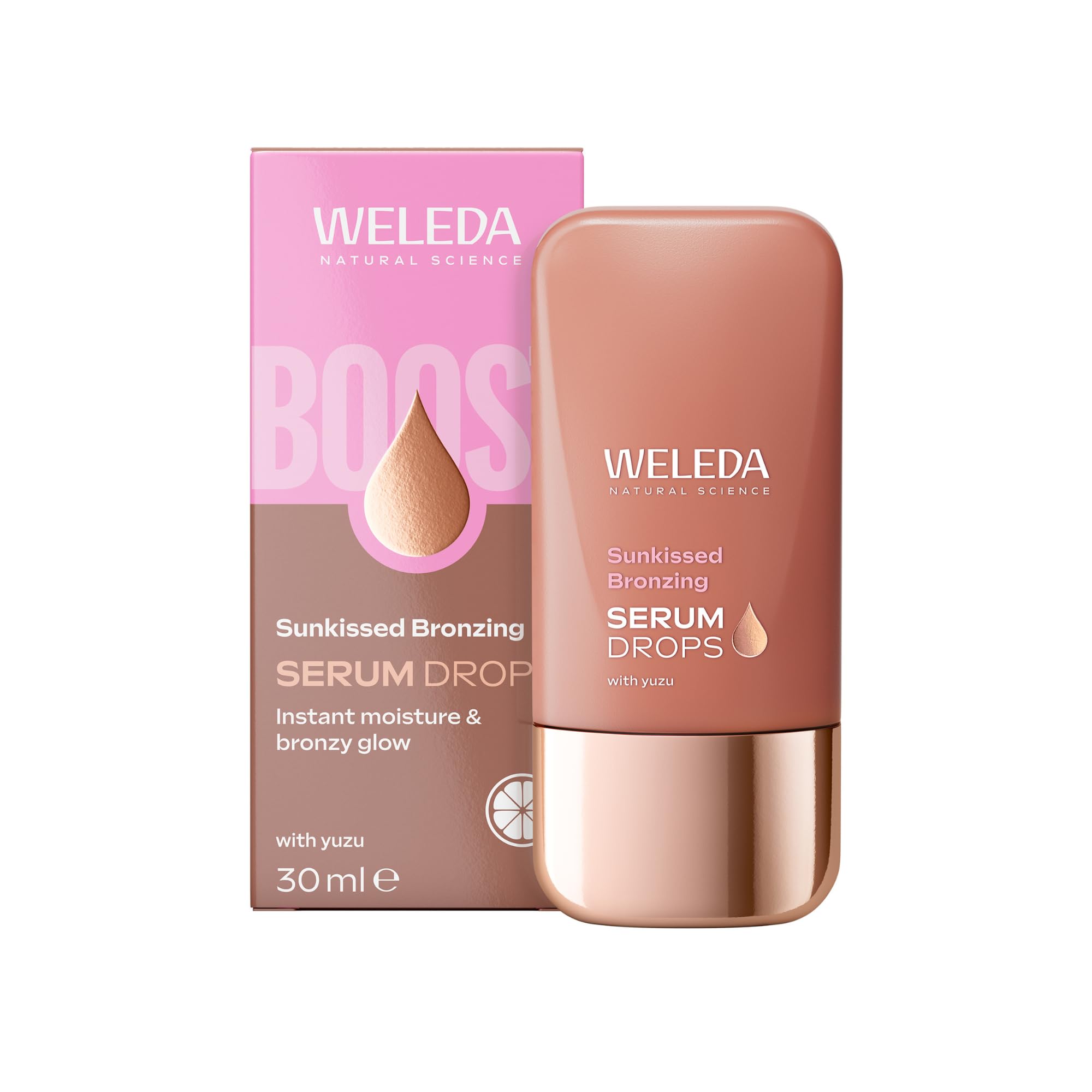 WELEDA Siero Bronzing Booster Drops, nutre intensamente la pelle e le dona un aspetto radioso, come baciato dal sole (1x 30 ml)