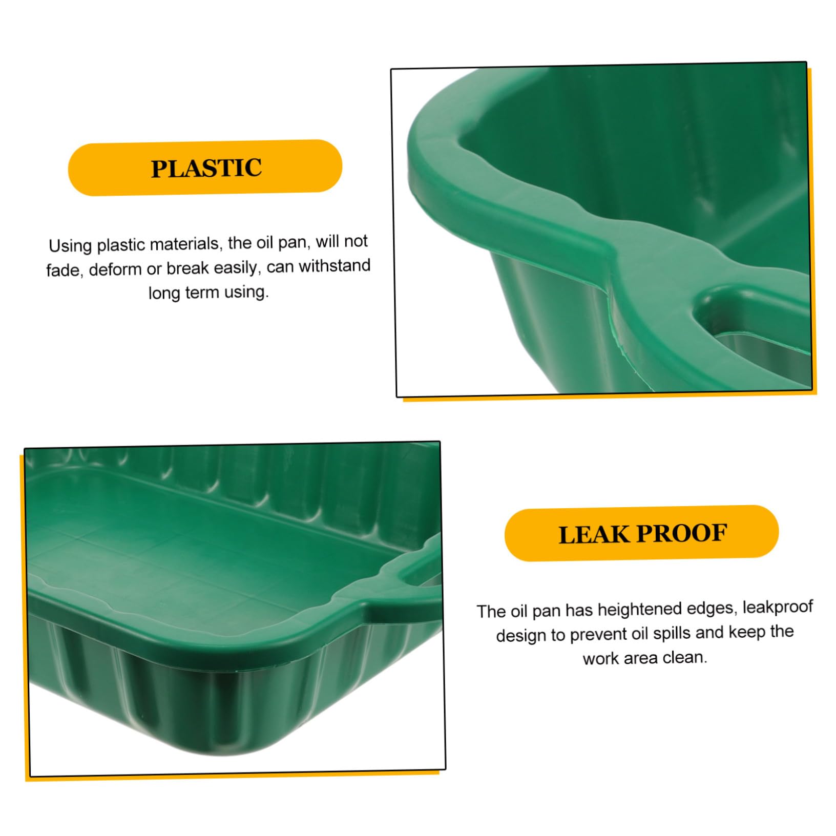 Gatuida Bac de Vidange Huile Moteur Plastique Épais Bac Récupération Huile pour Entretien et Réparation Automobile Outil et Empilable pour Atelier