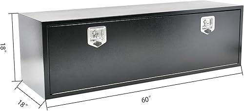 Miniatura 3 de SSN Caja de herramientas de acero para camión de 60 pulgadas, caja de herramientas para camión con mango en T y llaves de bloqueo, organizador de