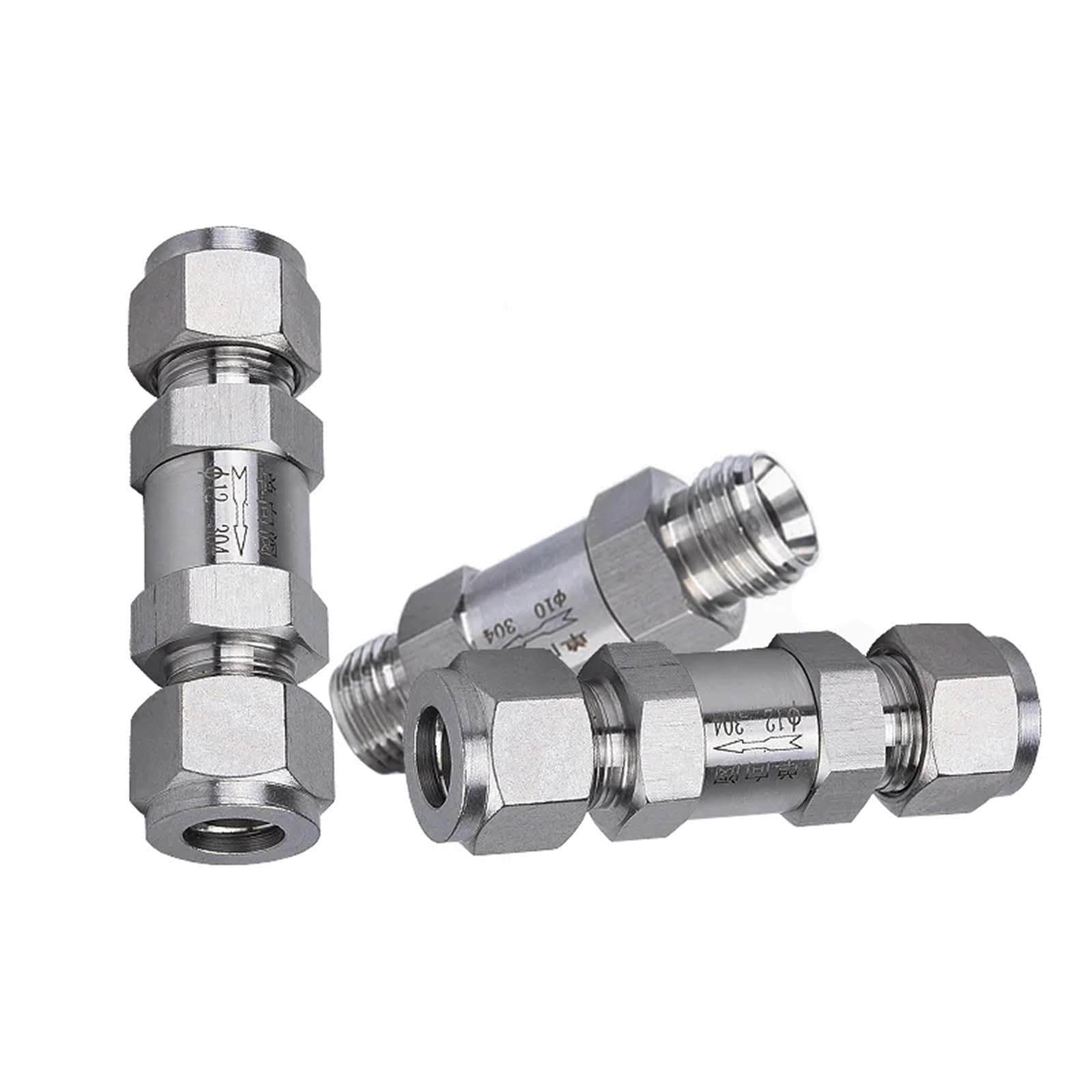 Válvula unidireccional de acero inoxidable 304 con tubo de diámetro exterior de 1/8, 1/4, 3/8 y 1/2 pulgadas, válvula de retención antirretorno, 1 unidad(18mm)