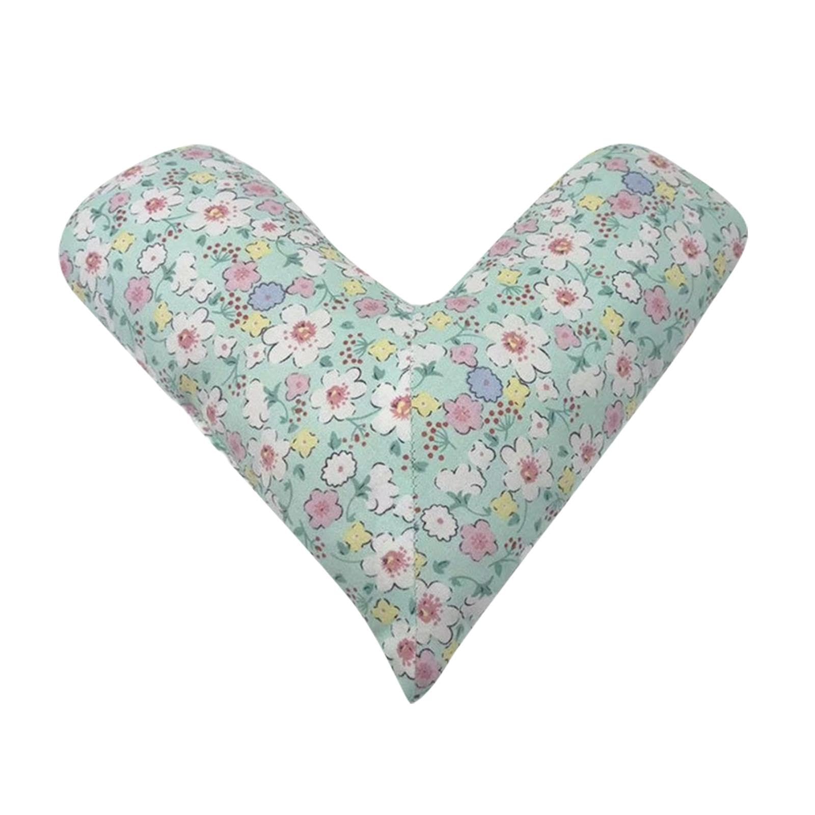 Oreiller en cœur anti-toux et coussin de soutien surélevé en velours rose pour lit