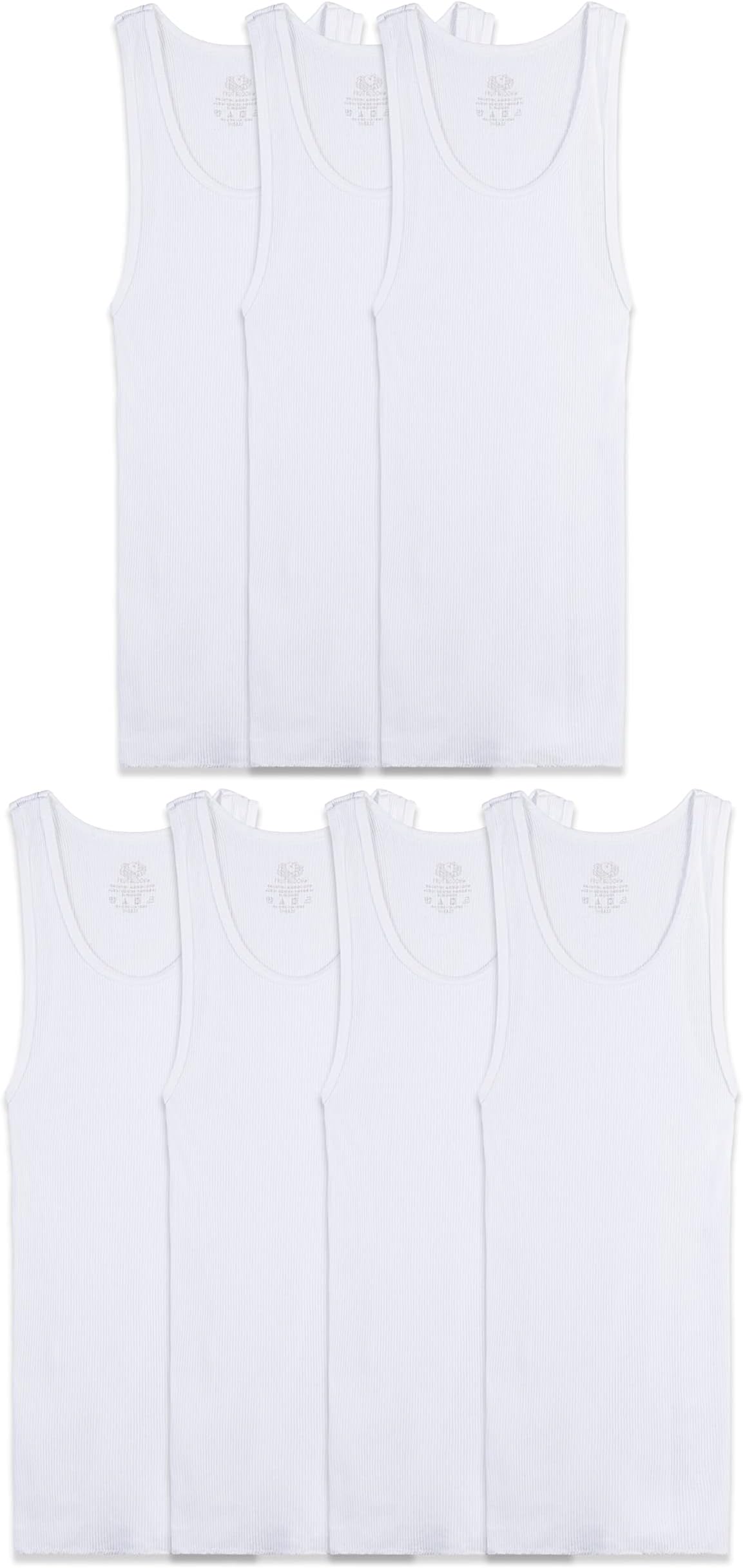 Fruit of the Loom Boys' Eversoft Cotton Undershirts, T Shirts & Tank Tops