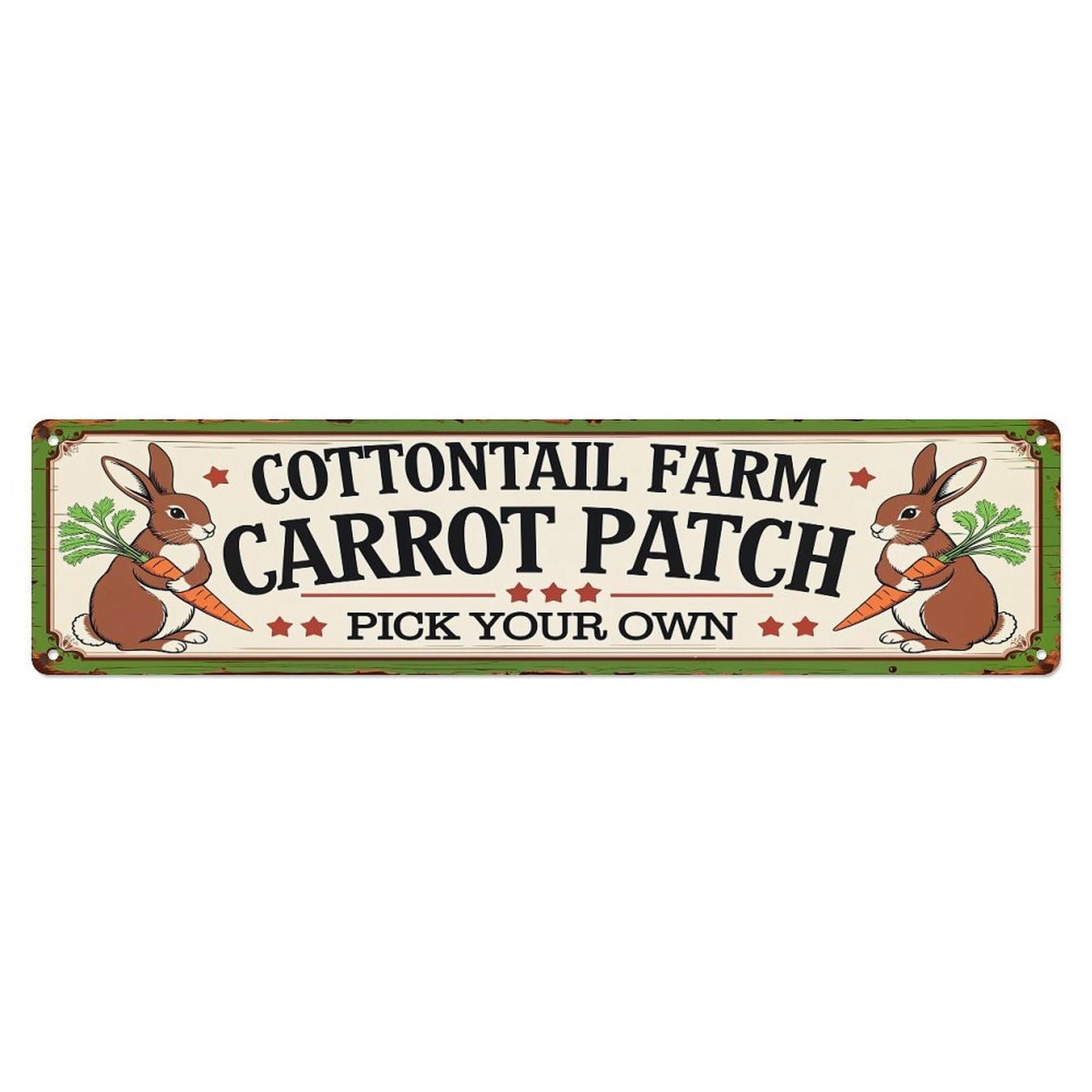 Cottontail Farm Carrot Patch Sign Metal Tin Sign Plaque