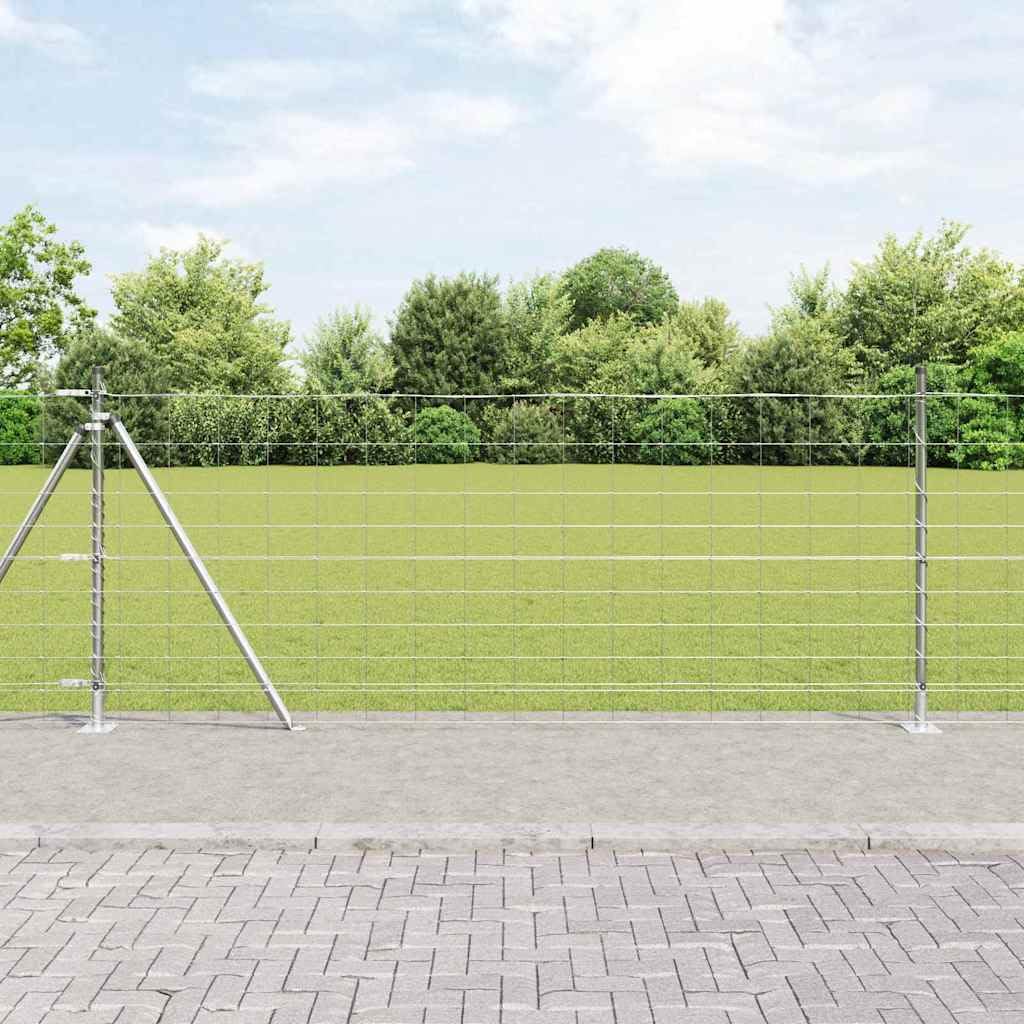 Recinzione da giardino in acciaio zincato, 500 x 100 cm, design moderno, robusto, effetto traliccio, durevole, per giardino, terrazza, balcone e stagno