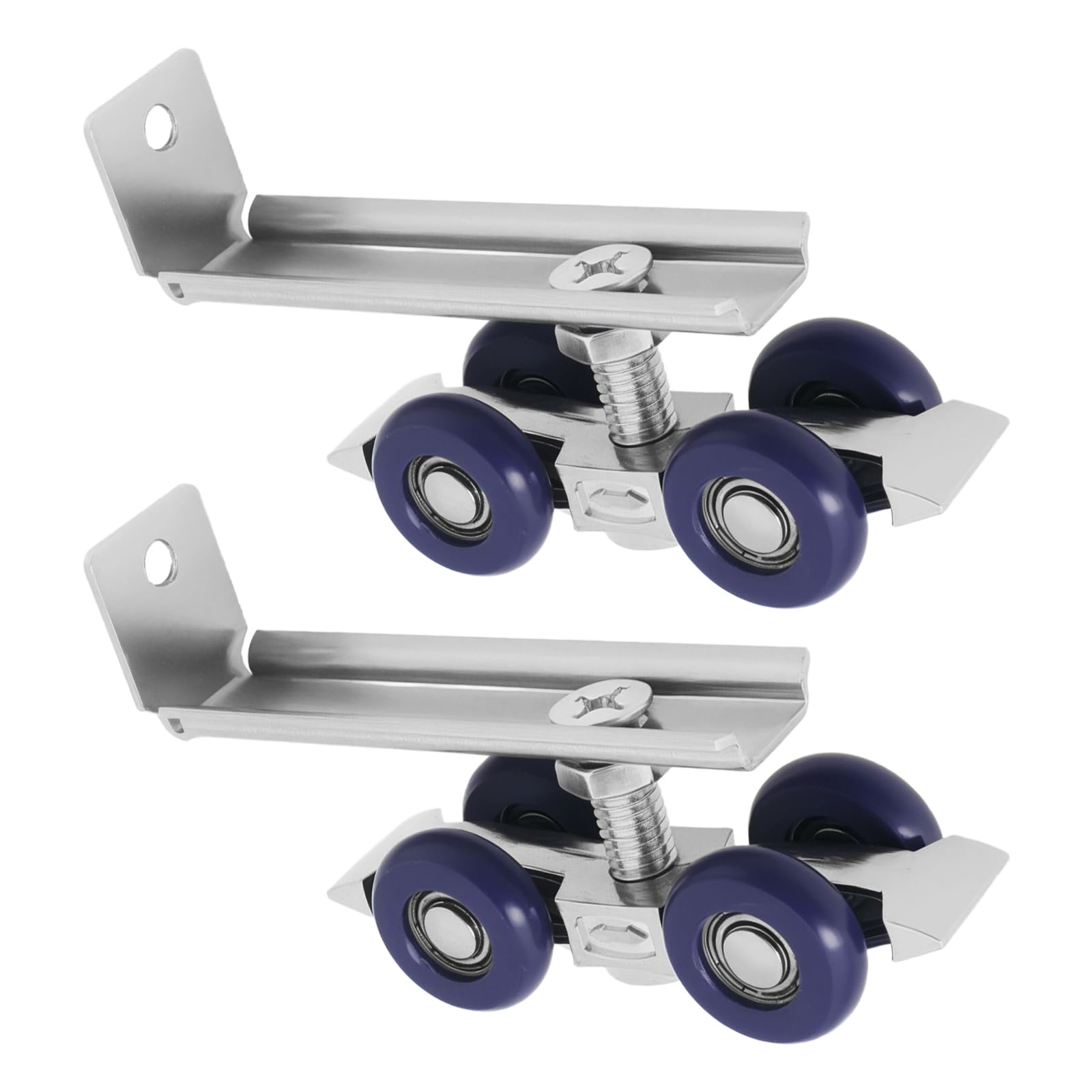 YINETTECH 2 Sets Pulley Sliding Door Kit Single Axle 4-Wheel Zinc Alloy Ailent Pulley for Wooden Sliding Door Hotel Ssliding Door Folding Door 7.5x2.2cm