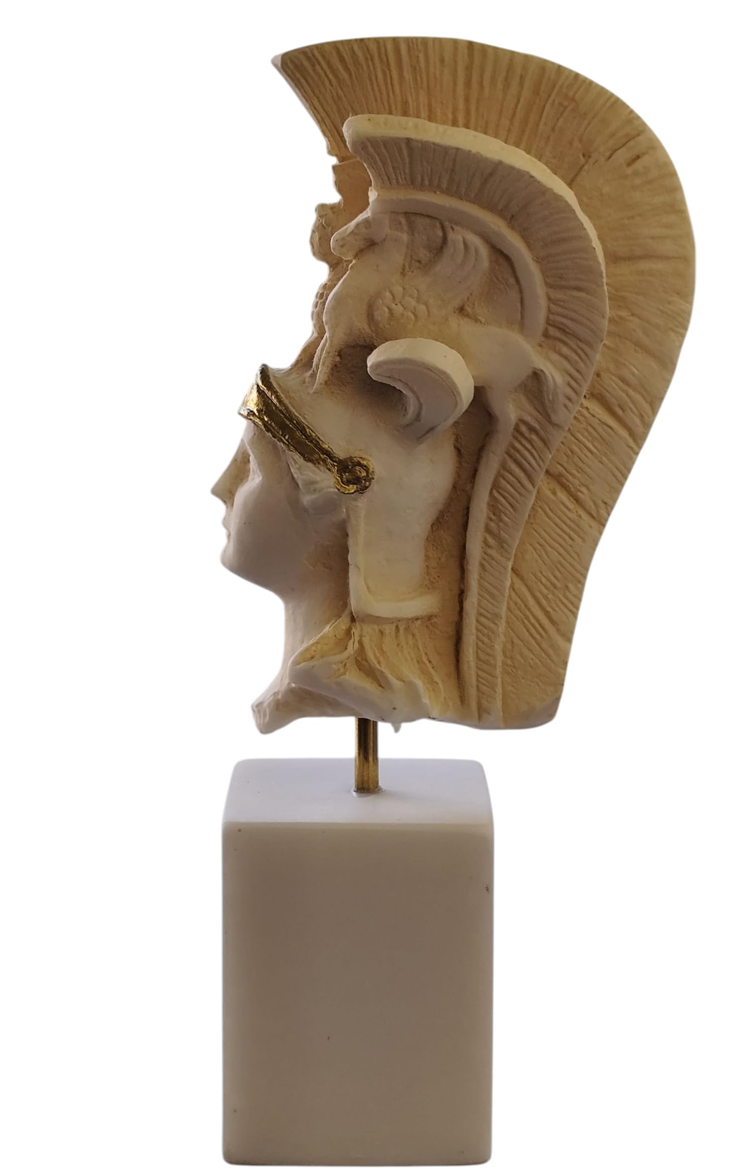 BEAUTIFUL GREEK STATUES Athena Parthenos Varvakeion biust 17,5 cm złoty odcień