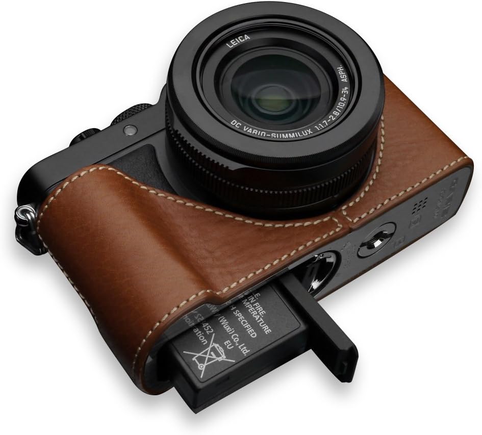 Gariz Genuine Leather Camera Case for Panasonic Lumix DMC-LX100 XS – chlx100 , camel