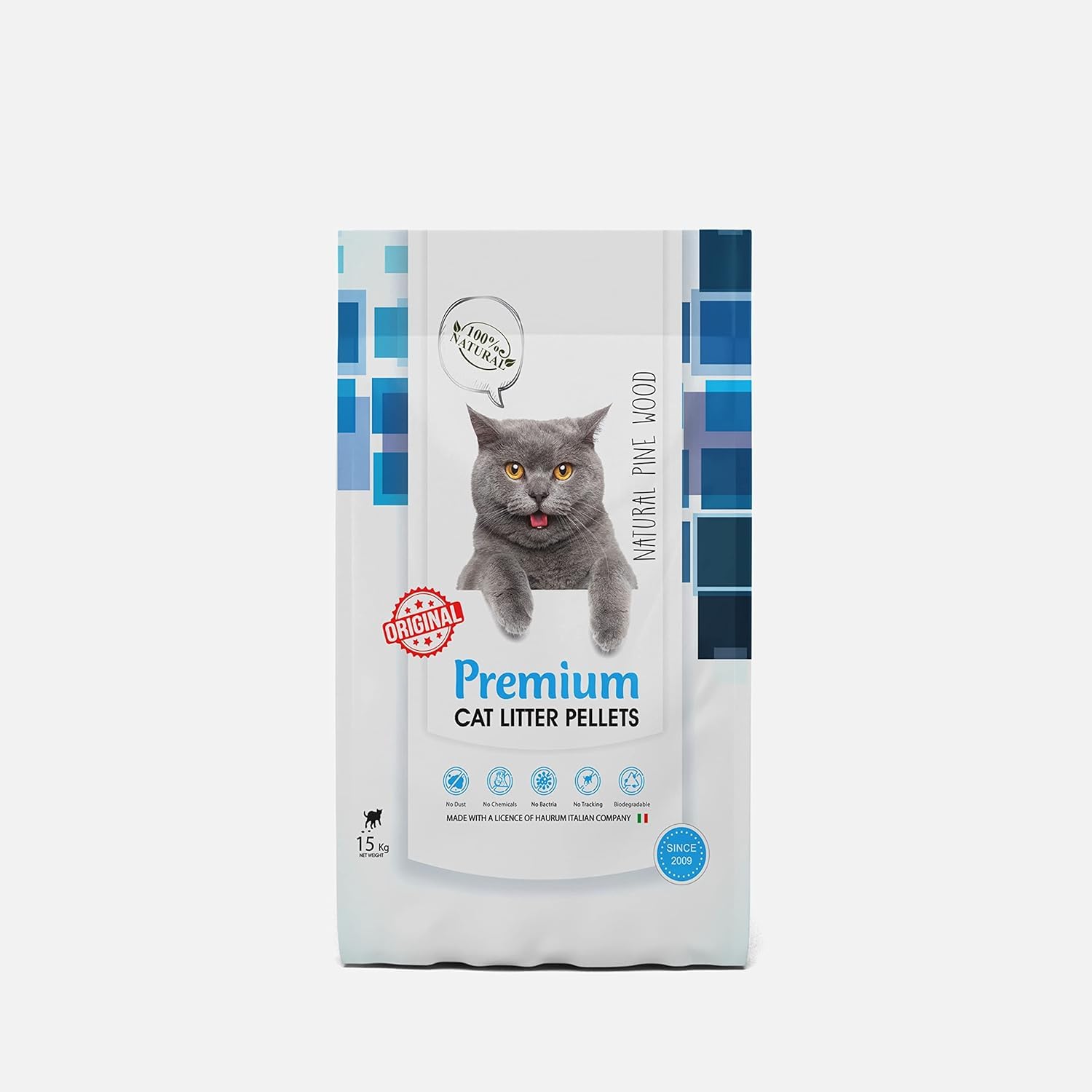 Natural Pine Wood Premium Cat Litter Pellets 15kg – Fast Absorbing, Biodegradable, Flushable, Chemical-Free, Eco-Friendly Odor Control for Cats, 100% Natural, Lavender (15kg)