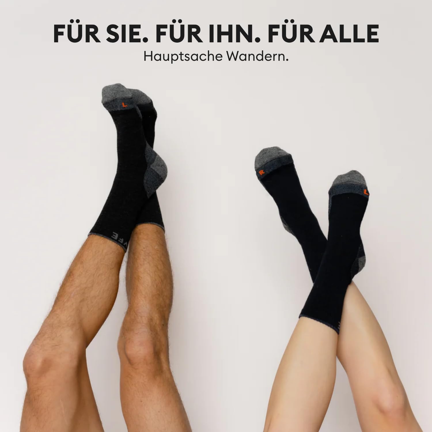 Premium Merino Wandersocken - Unisex - OEKO-TEX® - Atmungsaktive Trekkingsocken aus Merinowolle - geruchshemmend & feuchtigkeitsregulierend – Made in Europe