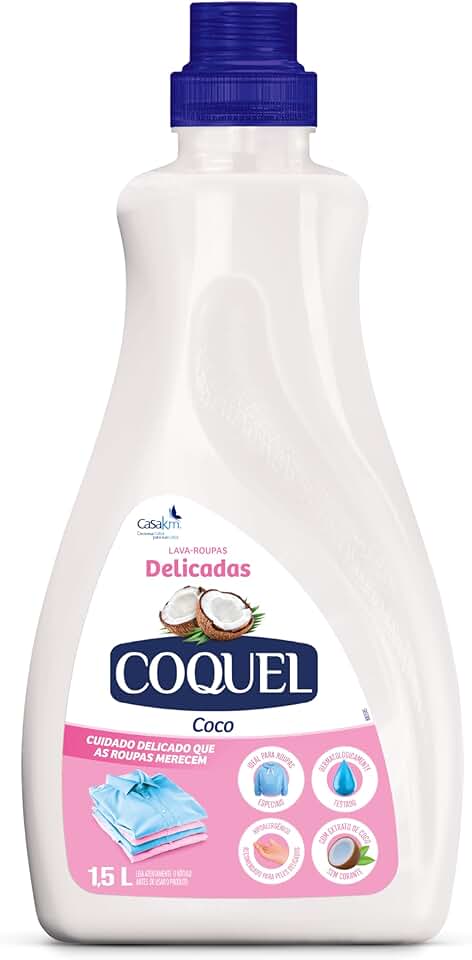 Casa Km Lava Roupas Coquel Líquido Coco 1.5 L (Pacote De 1)