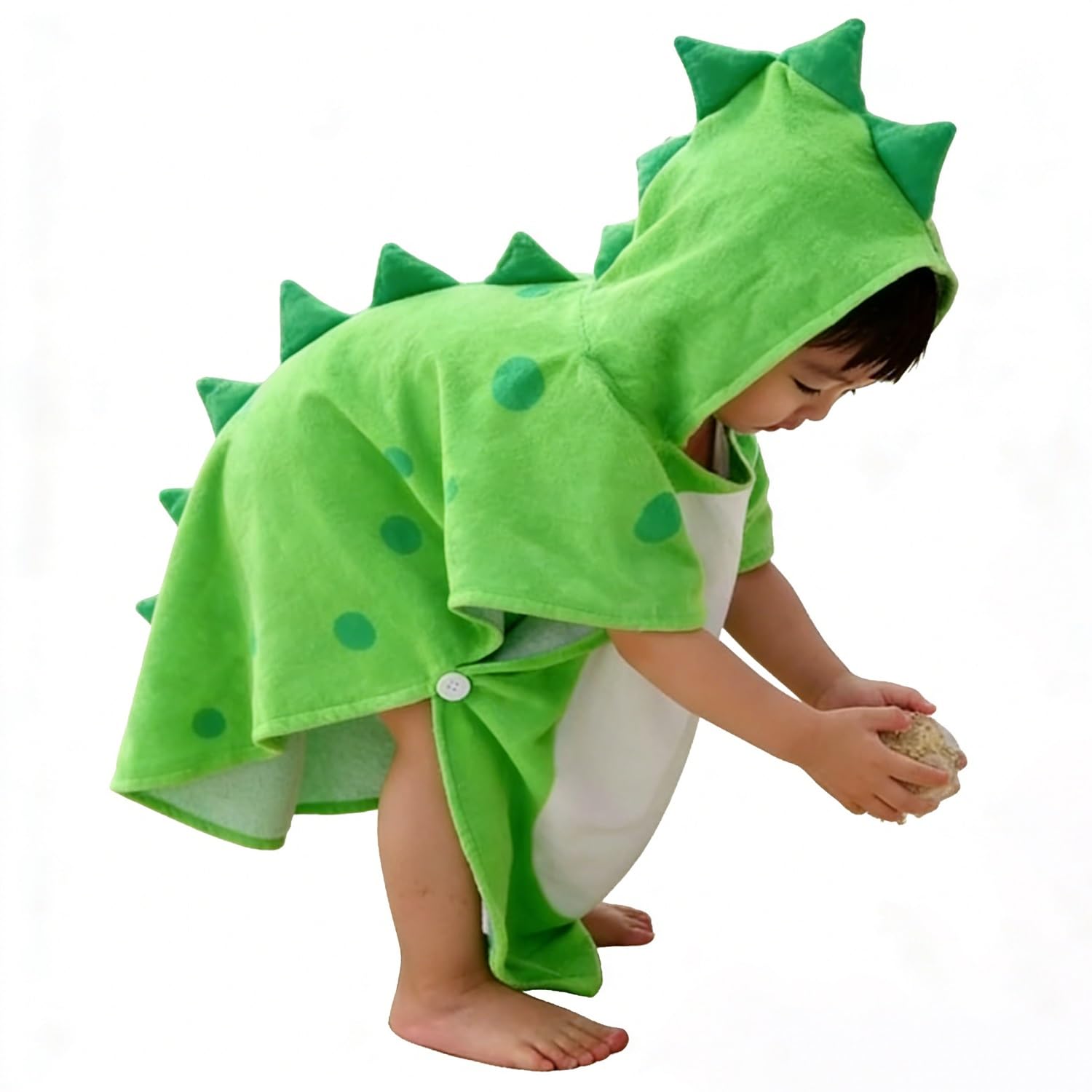 Hilmocho Kids Baby Hooded Beach Bath Towel Poncho Children Cute Dinosaur Absorbent Cotton Swimming Pool Towel Robe for Boys Girls (4-8 Years)