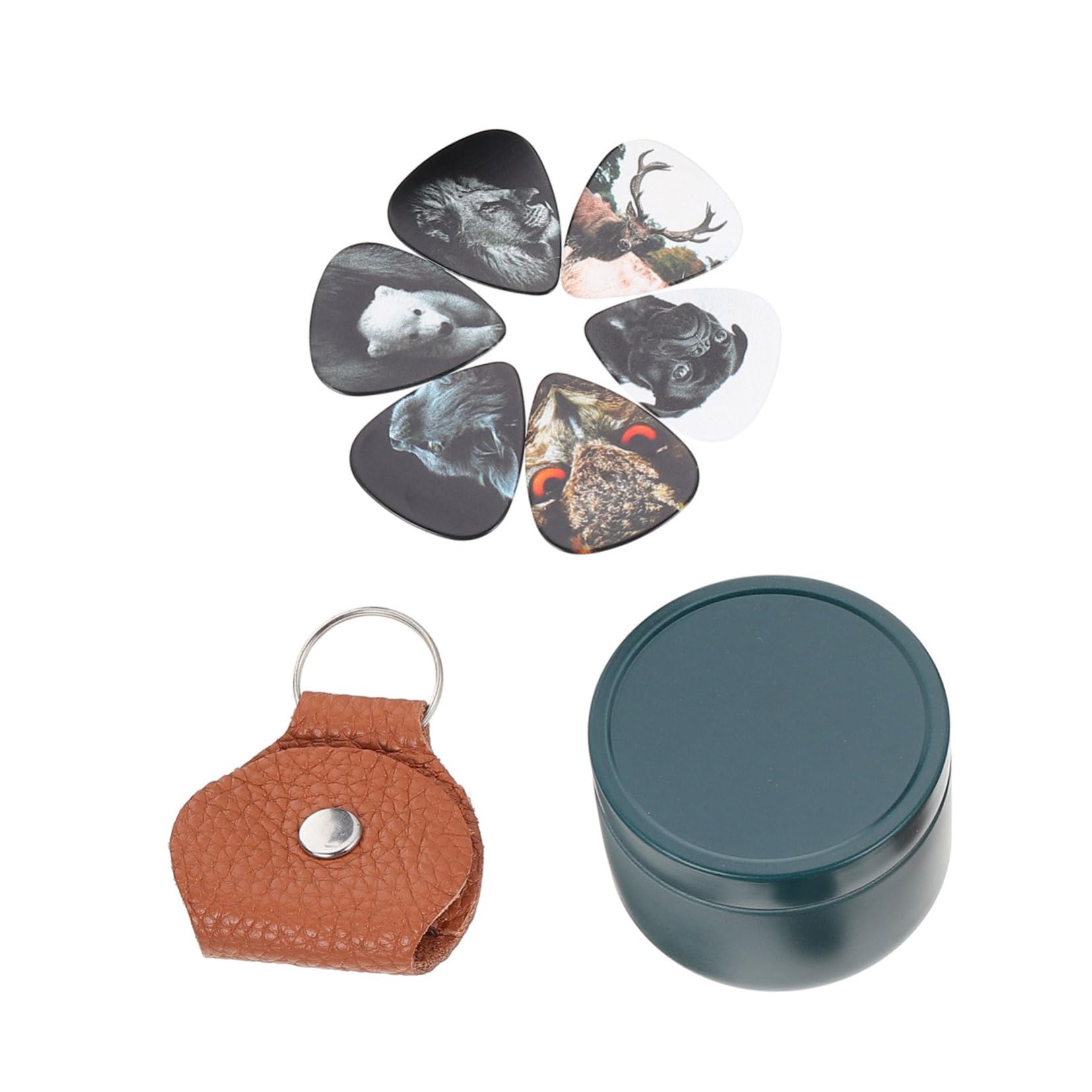 ibasenice 3ensembles Médiators Celluloïd Pour Guitare De Plectres Moyens Pour Musique Acoustique Et Électrique Avec Étui Inclus