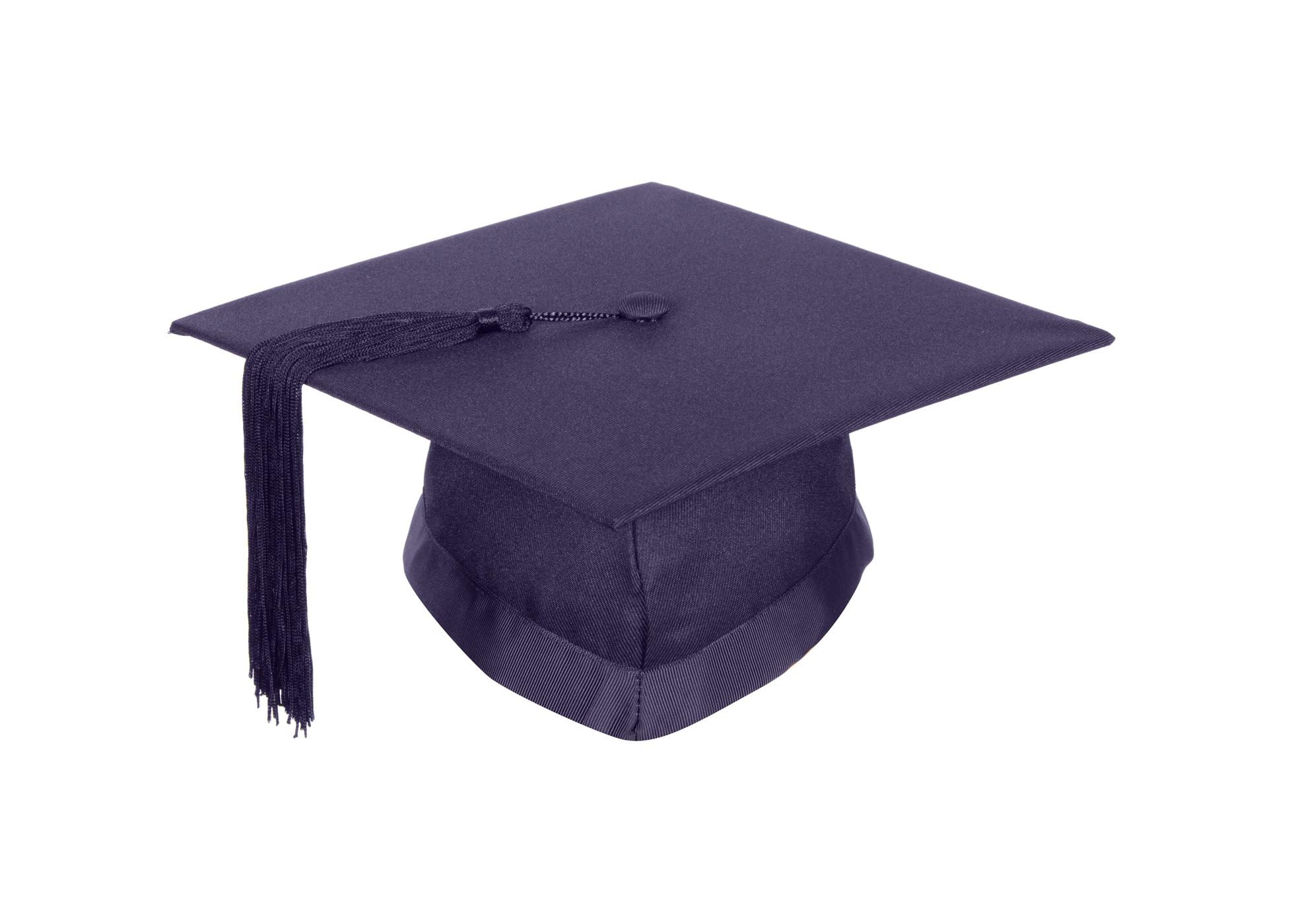 EVS Evess University Academic Mortarboard, Suitable for Bachelors/Masters in Traditional Felt/Polyester, Multiple Cap sizes in Black/Navy (Navy, Medium - Circumference 58 or less)