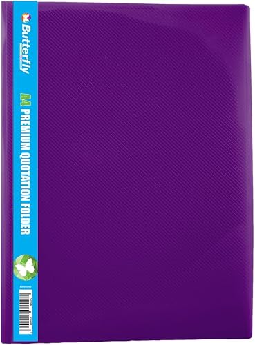 Butterfly A4 400 Microns Premium Quotation Folder, Violet