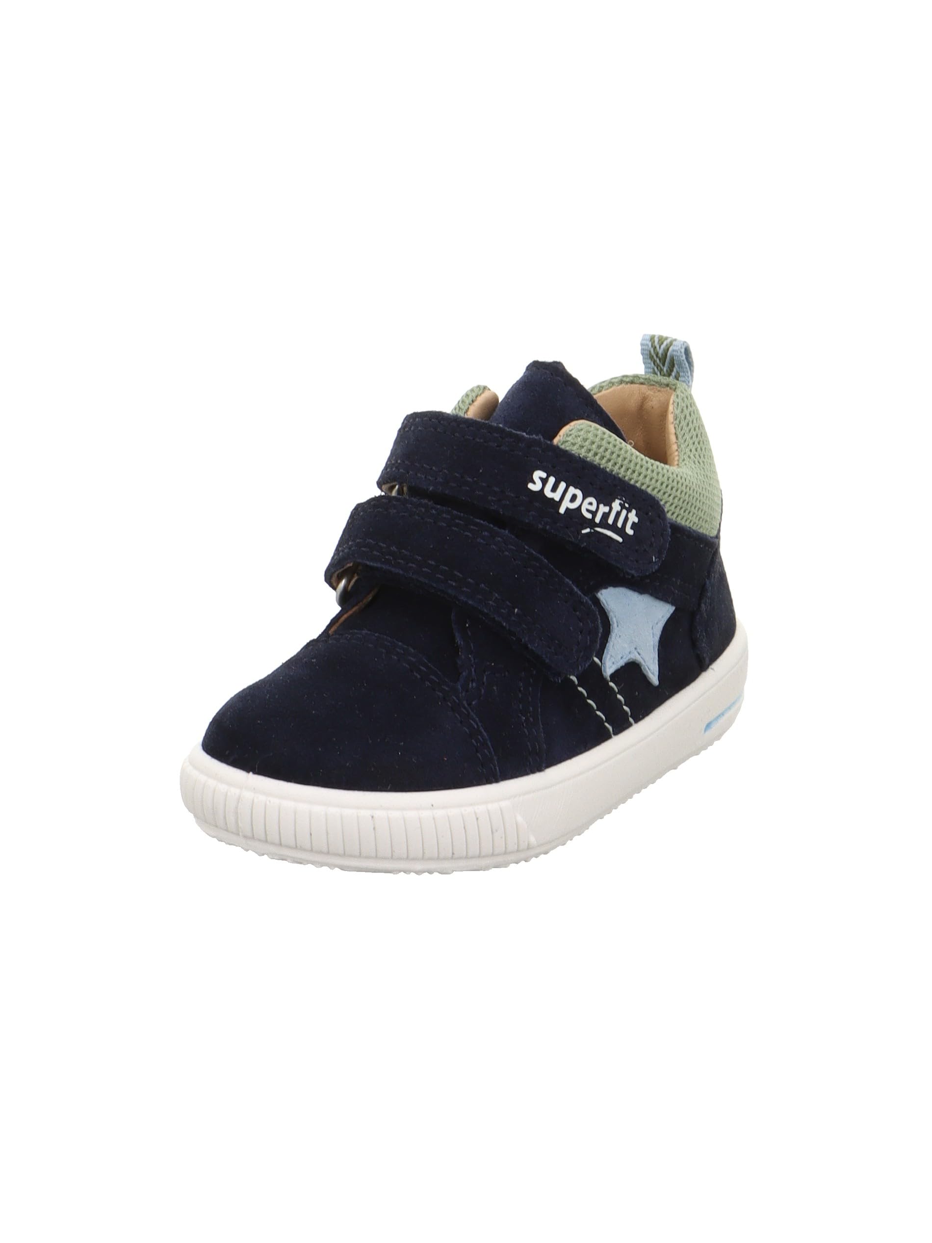 Superfit Baby Boys Moppy First Walking Shoes, Blue Light Green 8030, 4 UK Child
