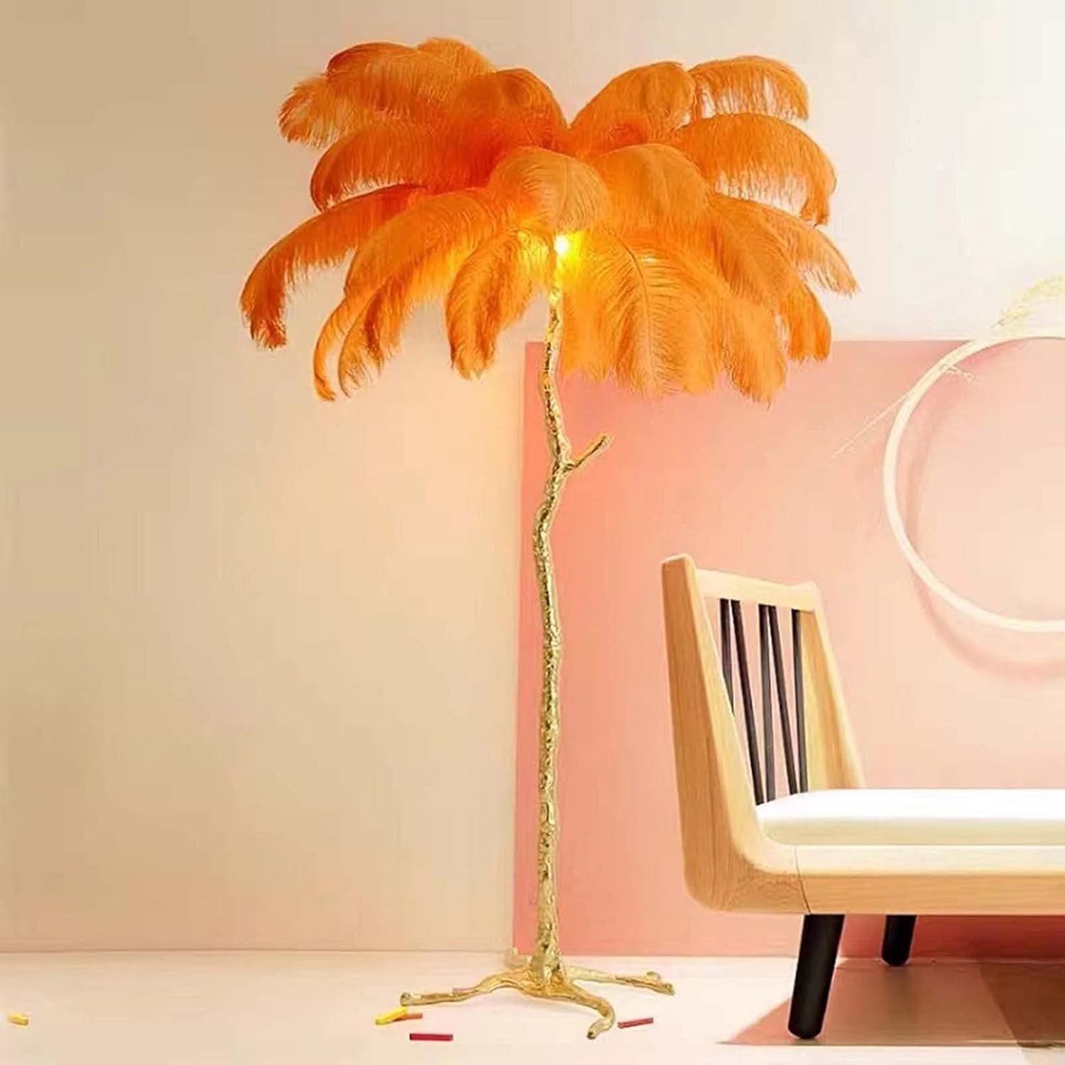 YKLL Floor Light Standing Reading Lamp Modern Ostrich