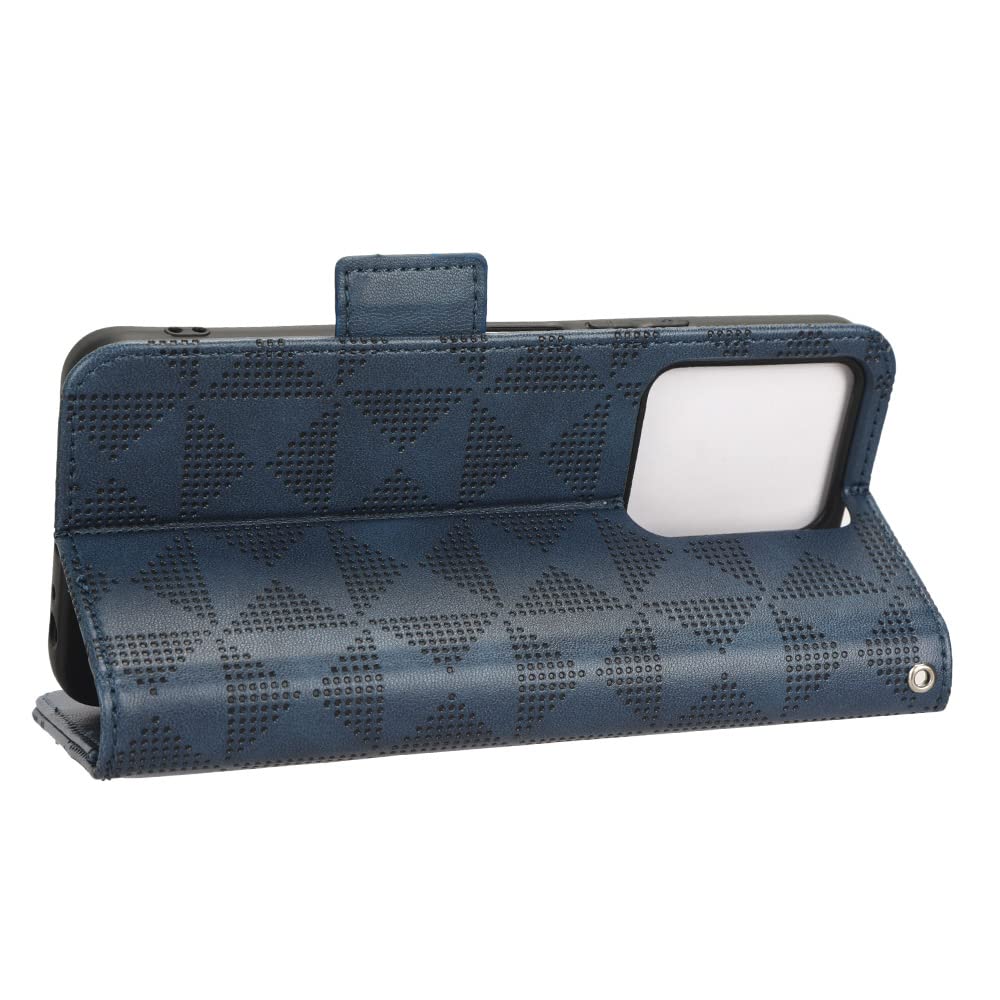 HAOYE Cover A Libro Con Portafoglio Per VIVO Y35 / Y22 / Y22s - Custodia In Pelle PU E TPU Con Supporto E Slot Carte (Blu) - 2