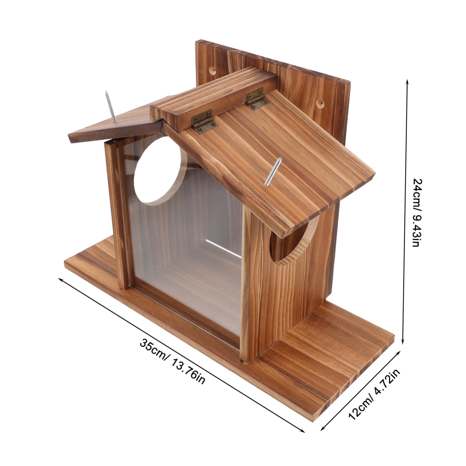 Abaodam Eichhörnchenfutterhaus und Attraktives Futterhäuschen mit Aufhängung Platzsparender Futterhalter für Garten und Hinterhof für Hamster und Vögel