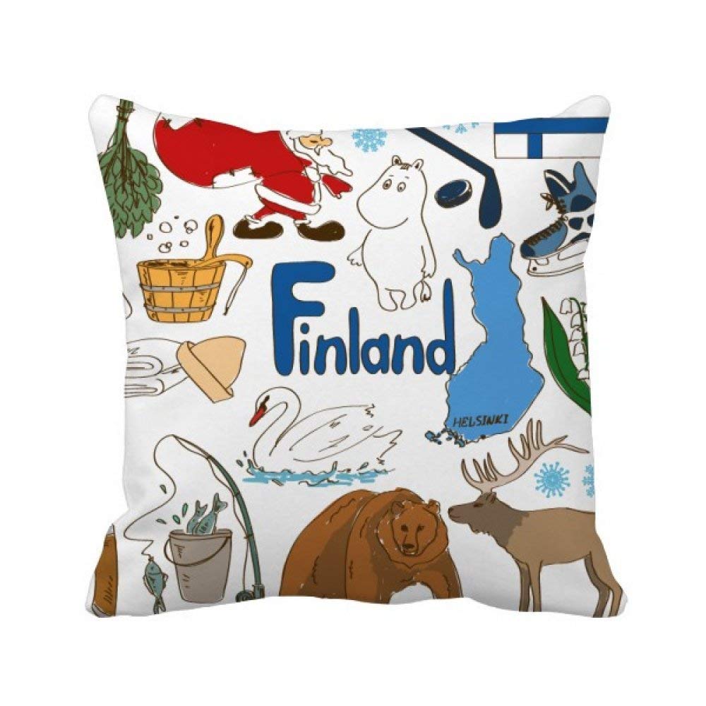 Housse de coussin Finlande canapé taie d'oreiller carré home decor