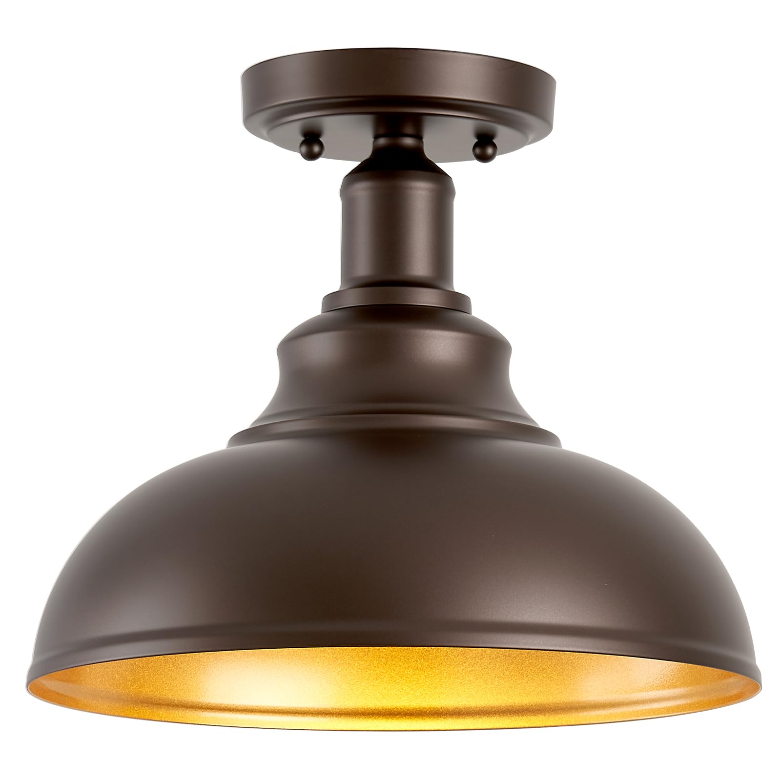 Metal Dome Semi Flush Monut Ceiling Light Fixture Farmhouse 1 Pack