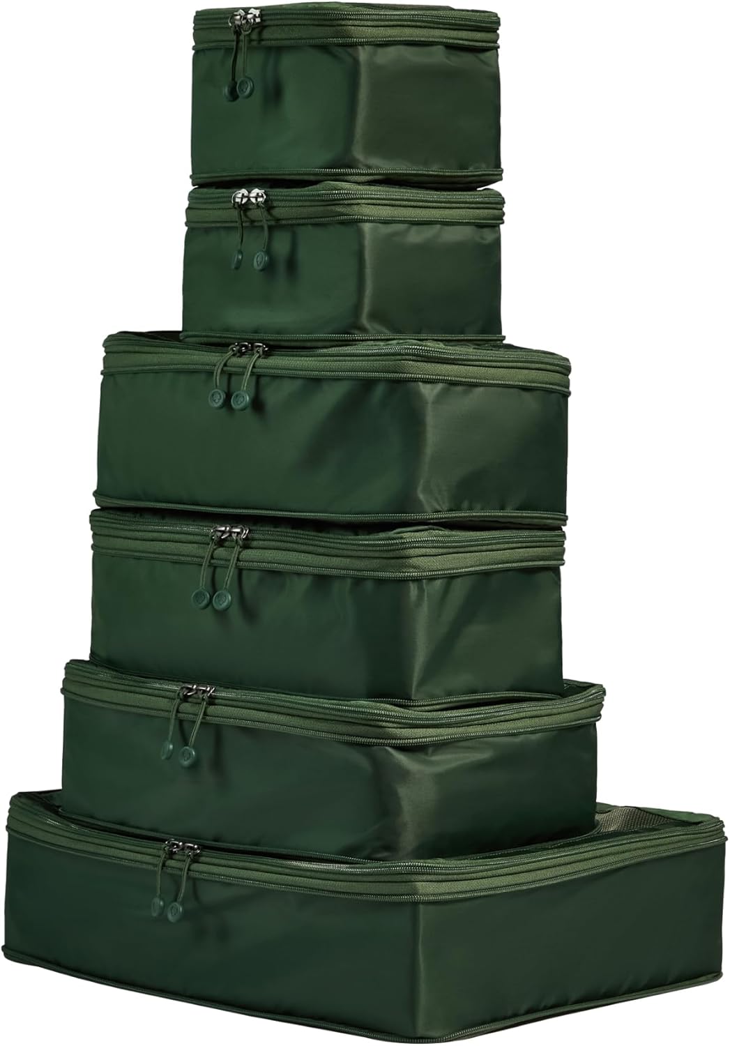 ANTLER – Compression Packing Cubes, Set of 6 Essential Packing Cubes for Suitcases and Backpacks – Holiday, Travel & Accessories Organiser, Easy Clothes and Shoe Storage Green