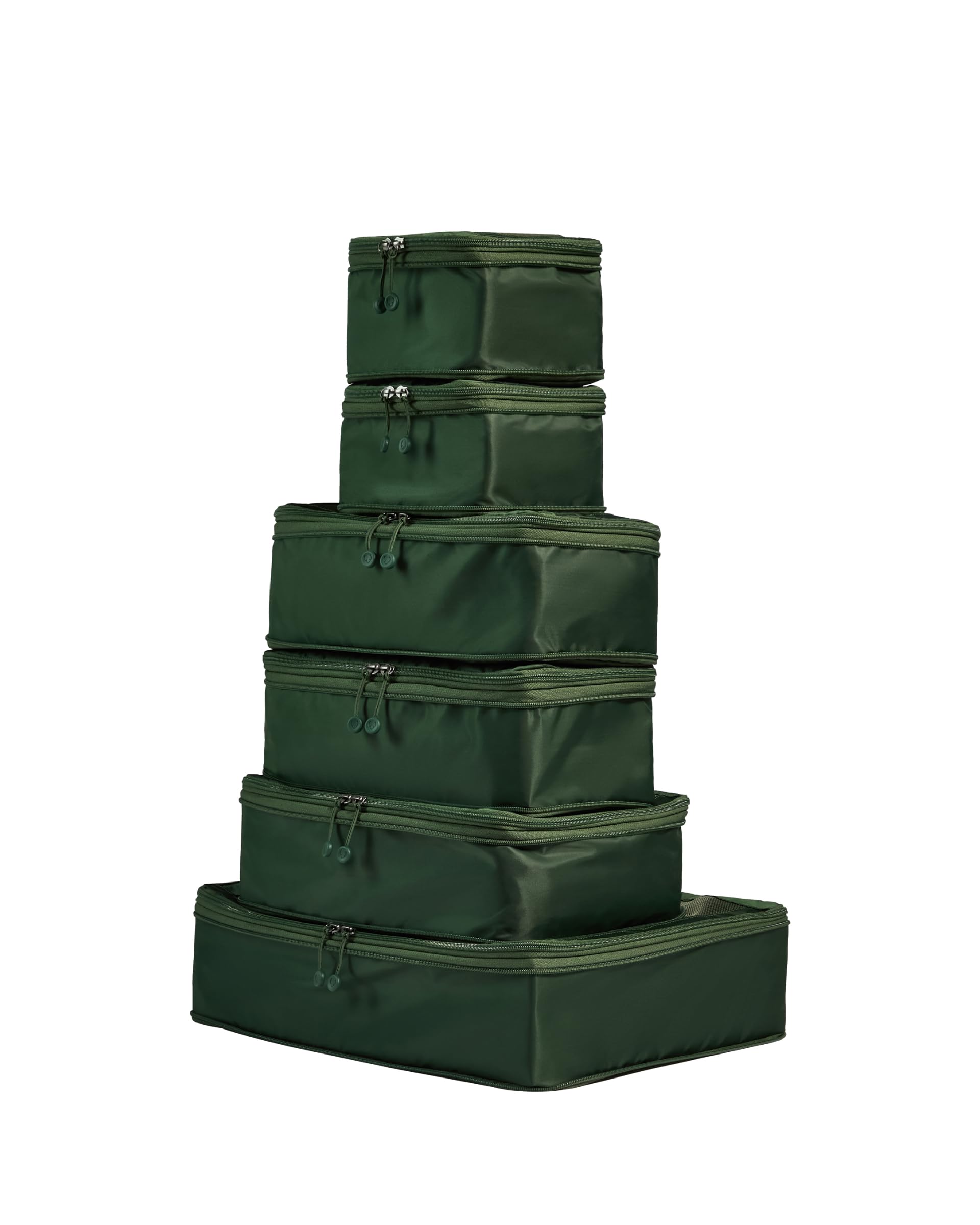 ANTLER - Compression Packing Cubes, Set of 6 Essential Packing Cubes for Suitcases and Backpacks - Holiday, Travel & Accessories Organiser, Easy Clothes and Shoe Storage Green