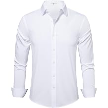 SIR7 Mens Dress Shirt Regular Fit Button Down Collar Shirts Solid Formal Business Casual Long Sleeve Shirt