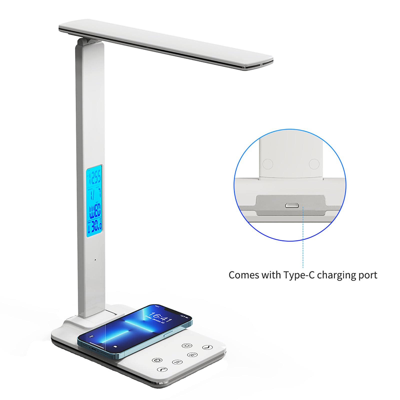 Lampe De Luminothérapie, Lumière Dépression Hivernale Portable Avec Écran D'affichage, 3 Températures De Couleur Réglables Et Contrôle Synchronisation, Support Pliable À 90 Degrés, Pour La Maison