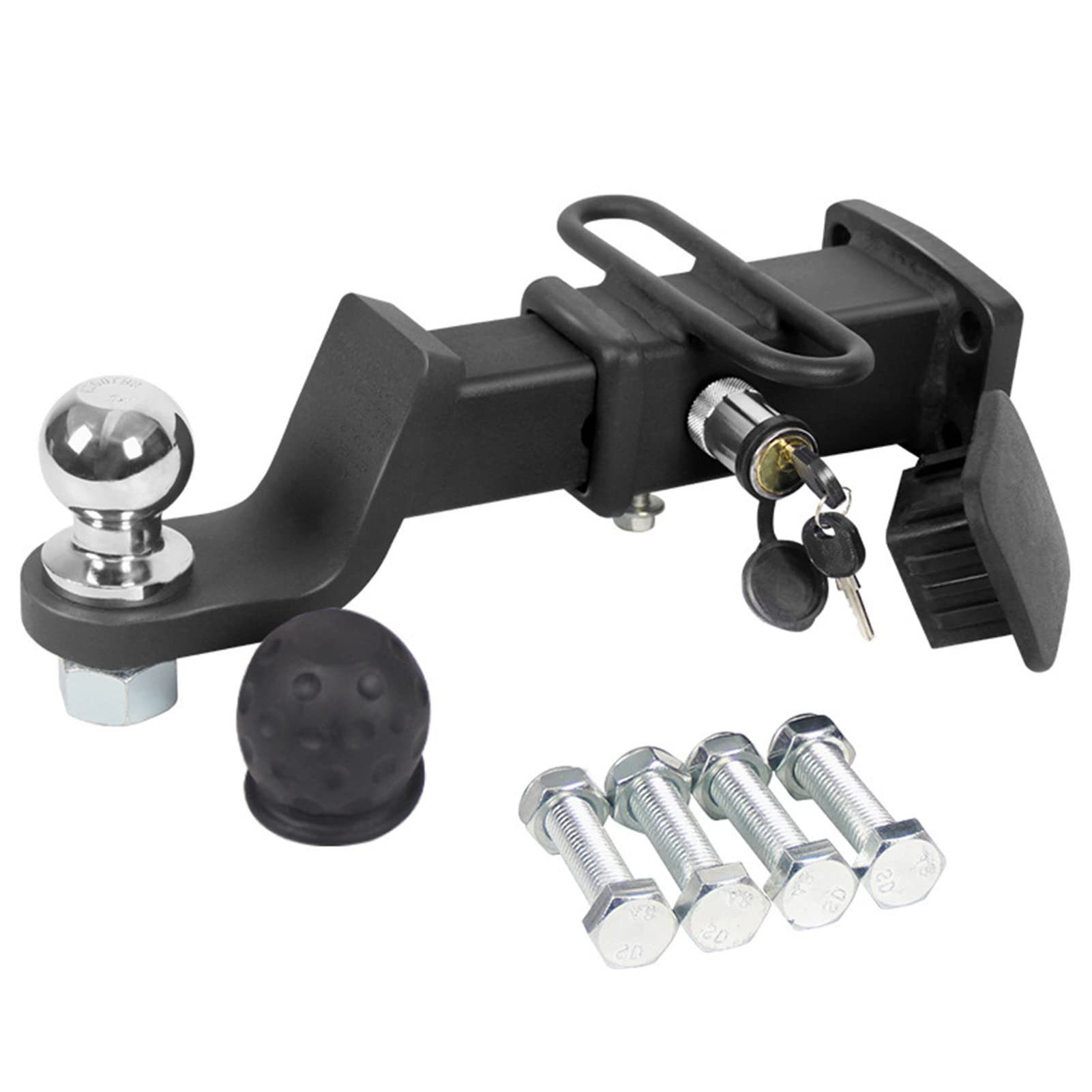 Soportes de Bola de Remolque | Enganches de Remolque Ajustables para Camiones - Bolas de Acoplamiento de Acero de 2 Pulgadas con cerraduras de Llave para automóviles, Coches, Camiones
