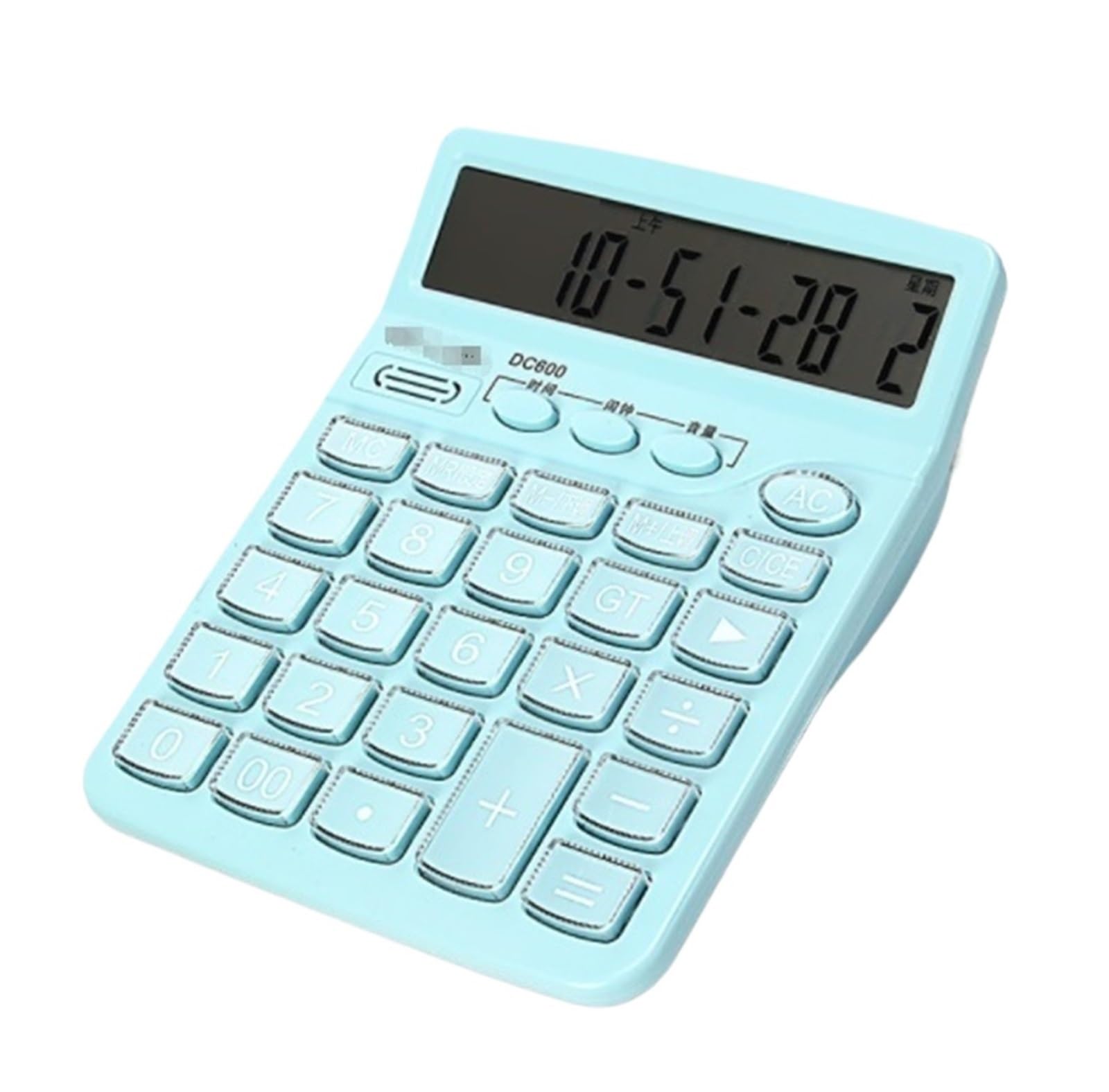 Calcolatrice Calcolatrice da Tavolo con Display LCD A 12 Cifre Adatta for Ufficio E Aula Tavolo Ufficio(Blue)